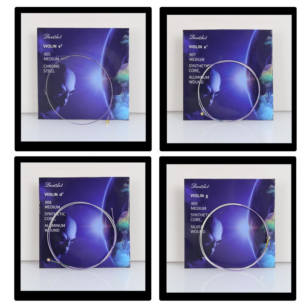 Violin Strings 4/4 Full Set Professional Performance Grade, Ball End, Nylon Wound 901B (Includes E, A, D, G Strings)…