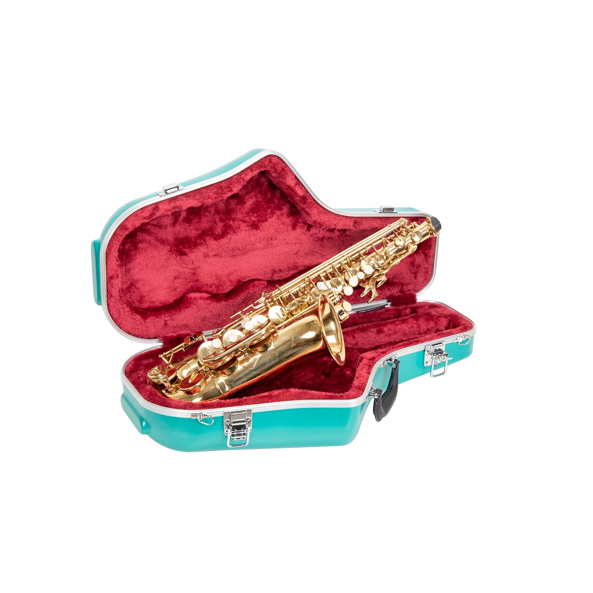 Crossrock ABS Trumpet Case for Bb Horn | Red Finish, Black Velvet Interior, Security Lock, Metal Feet & Detachable Strap