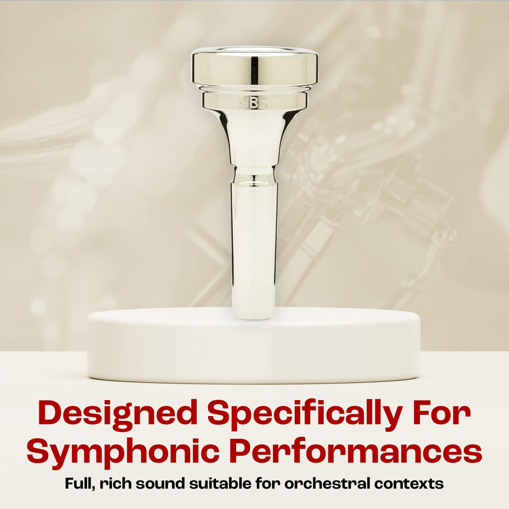 Denis Wick Classic Trombone Mouthpiece Silver Plated, 5880-4AL - Barrel Backbore for Balanced Tone & Smooth Response - Large Shank Fitting Trombone Accessory for Easy Articulation - 26 x 6.72 x 7.38mm