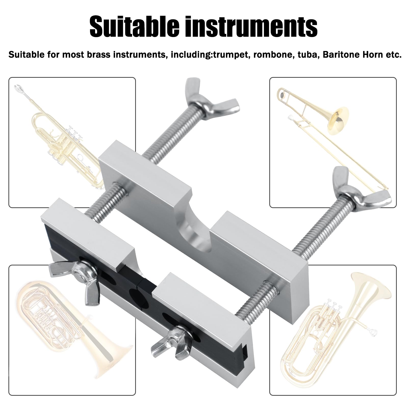 EASTROCK Trumpet Mouthpiece Puller Tool Mouthpiece Remover for Brass-Wind Instrument Black