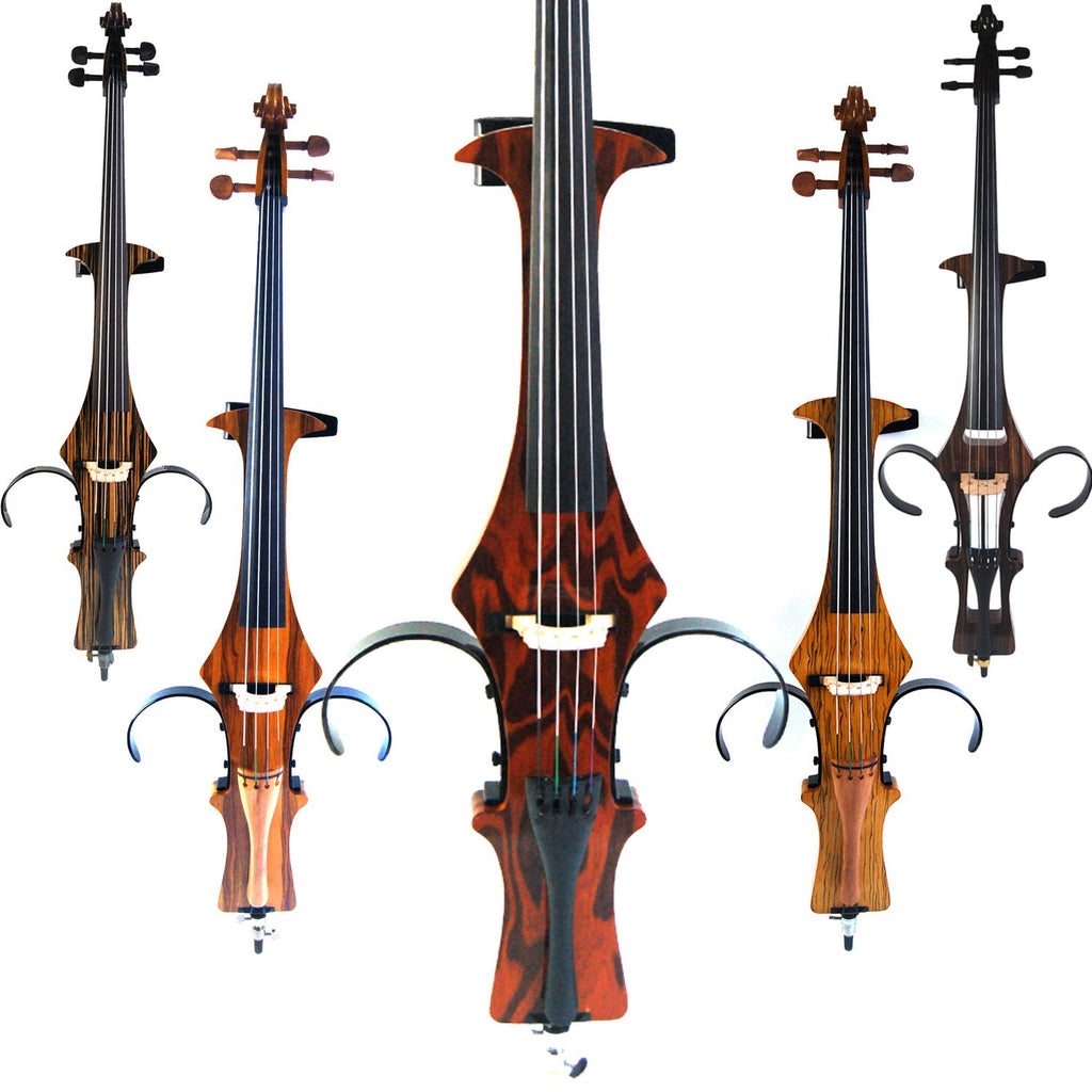 Aliyes Handmade Professional Solid Wood Electric Cello 4/4 Full Size Silent Electric Cello-Wood Grain