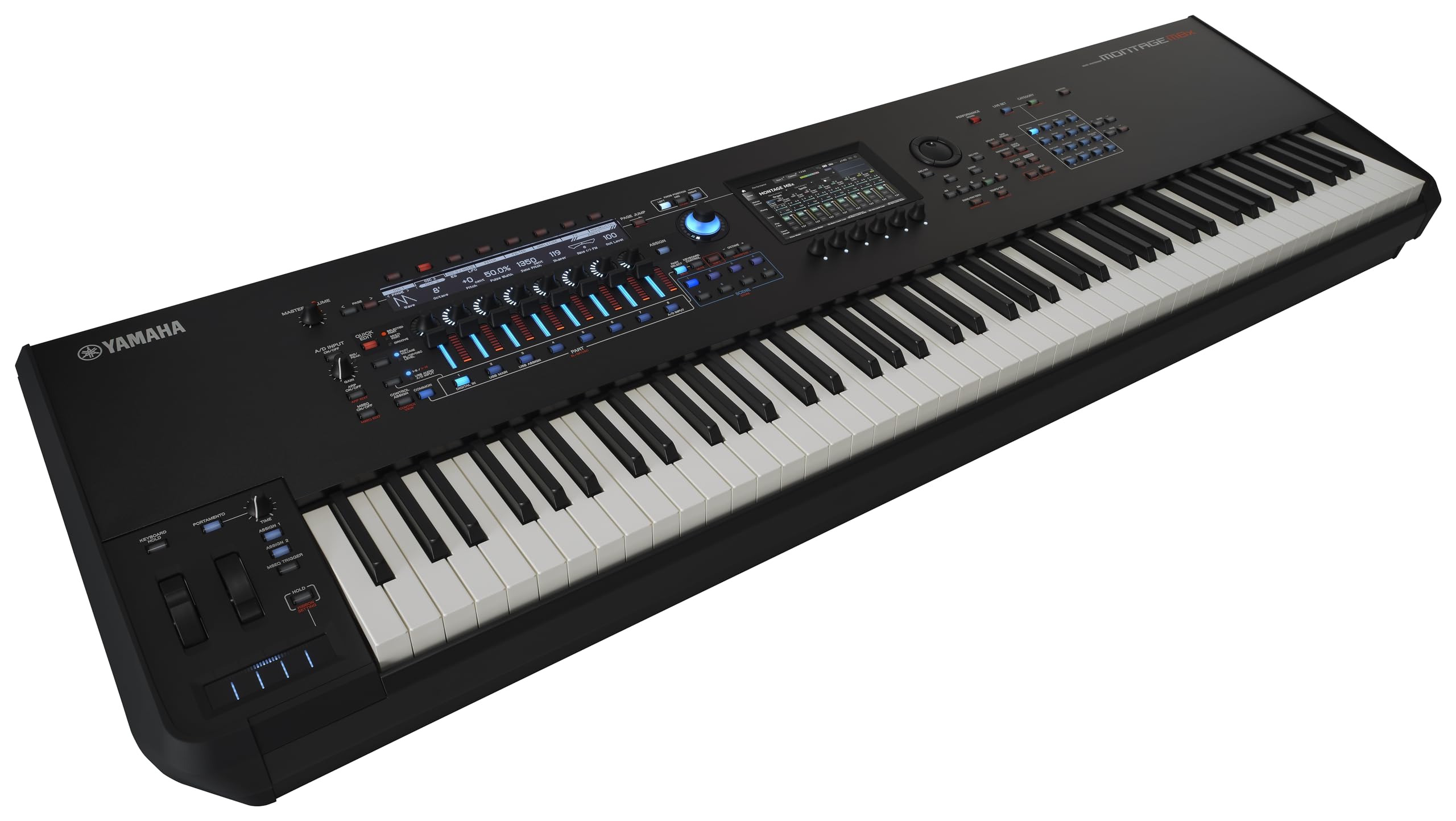 Yamaha Montage M8X 88-Key Flagship Music Synthesizer with GEX action featuring Polyphonic Aftertouch for New Sound Exploration and Expressive Control