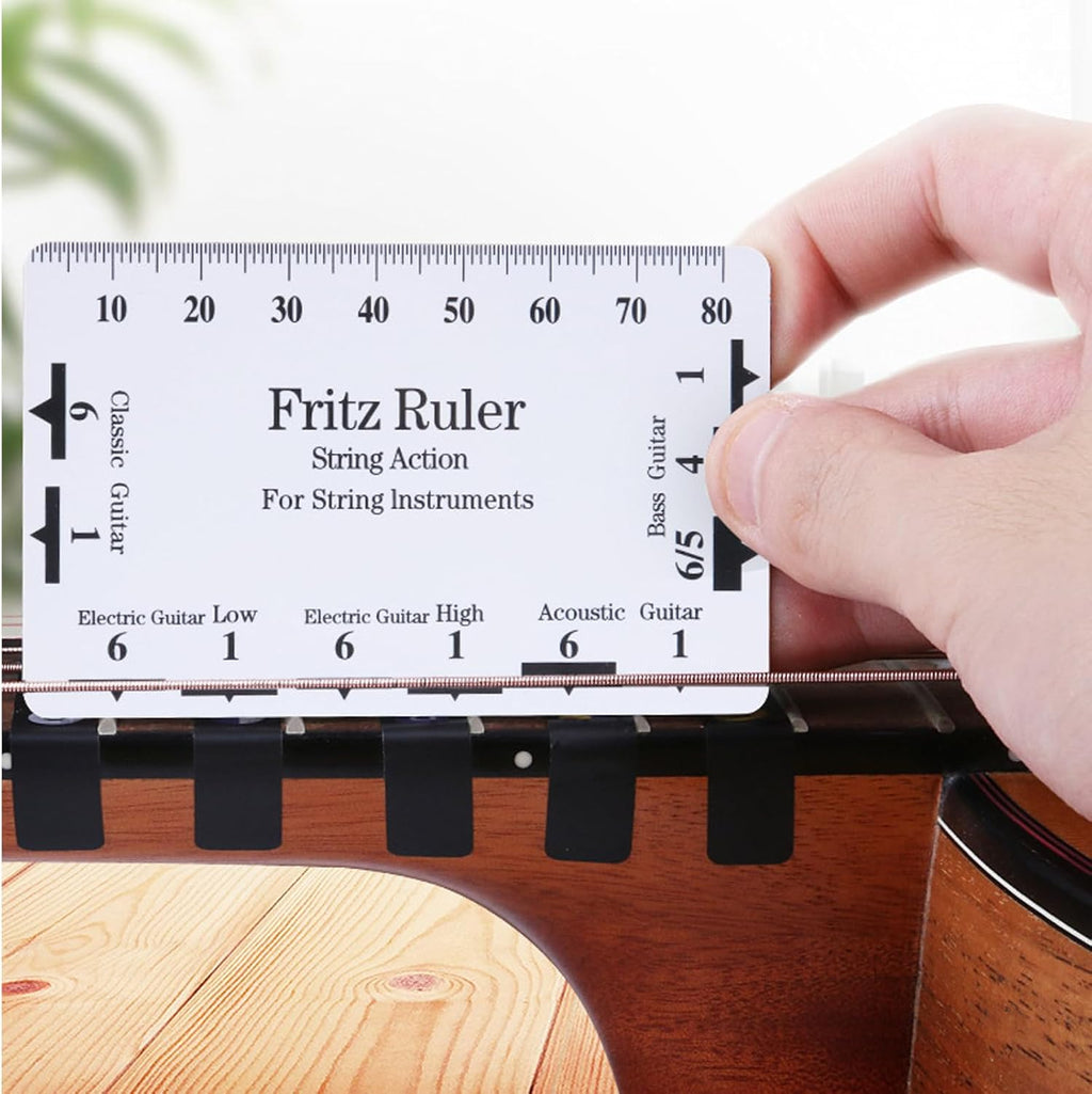 Guitar String Height Ruler String Action Gauge Ruler Guitar Repairing Tool for Guitars, Ukulele, Bass, Banjos, Mandolin Height for Guitars and Bass Setup