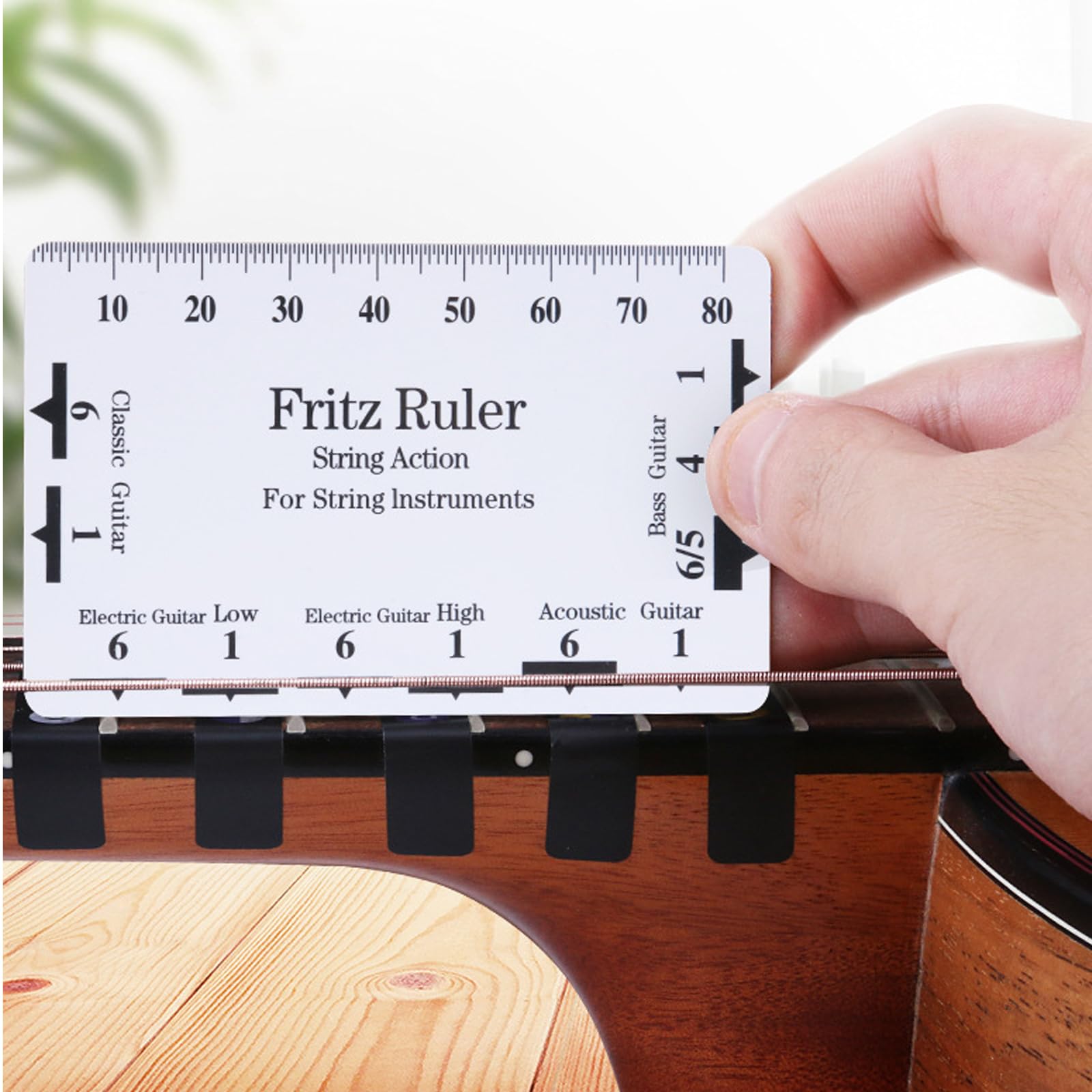 Guitar String Height Ruler String Action Gauge Ruler Guitar Repairing Tool for Guitars, Ukulele, Bass, Banjos, Mandolin Height for Guitars and Bass Setup
