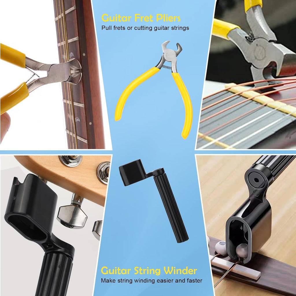 72 PCS Guitar Tools for Set Up, Intonation Adjustment and Repair, Guitar Gift
