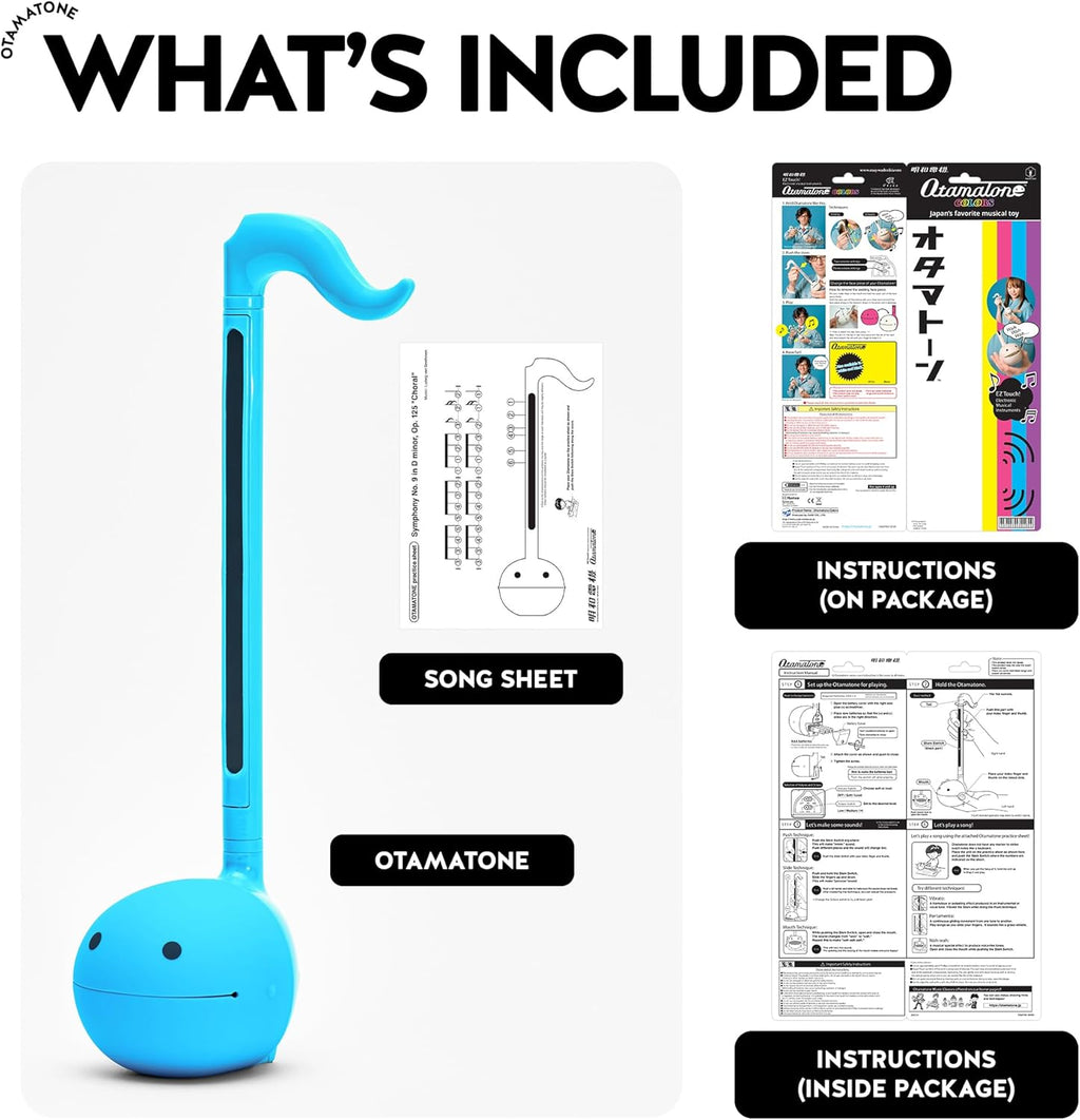 Otamatone Japanese Electronic Musical Instrument Portable Music Synthesizer from Japan by Maywa Denki Studio Award Winning, Educational Fun Gift for Children, Teens & Adults - Black