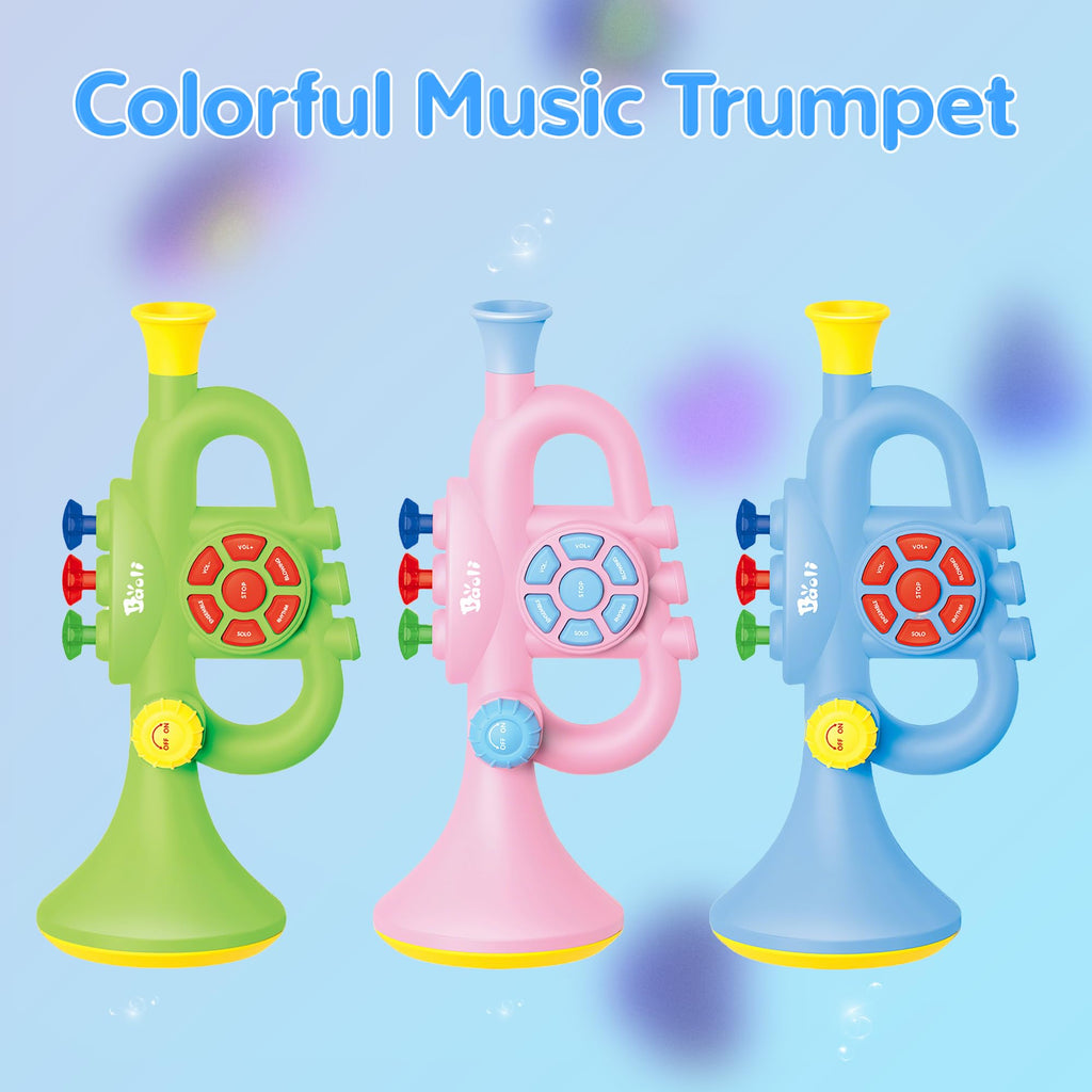 Generic Toddler Musical Trumpet Toy for Kids - 2026 Upgraded Musical Enlightenment Instrument Toy, Develops Musicality, for Boys Girls Ages 3 4 5 6 7 8, Pink