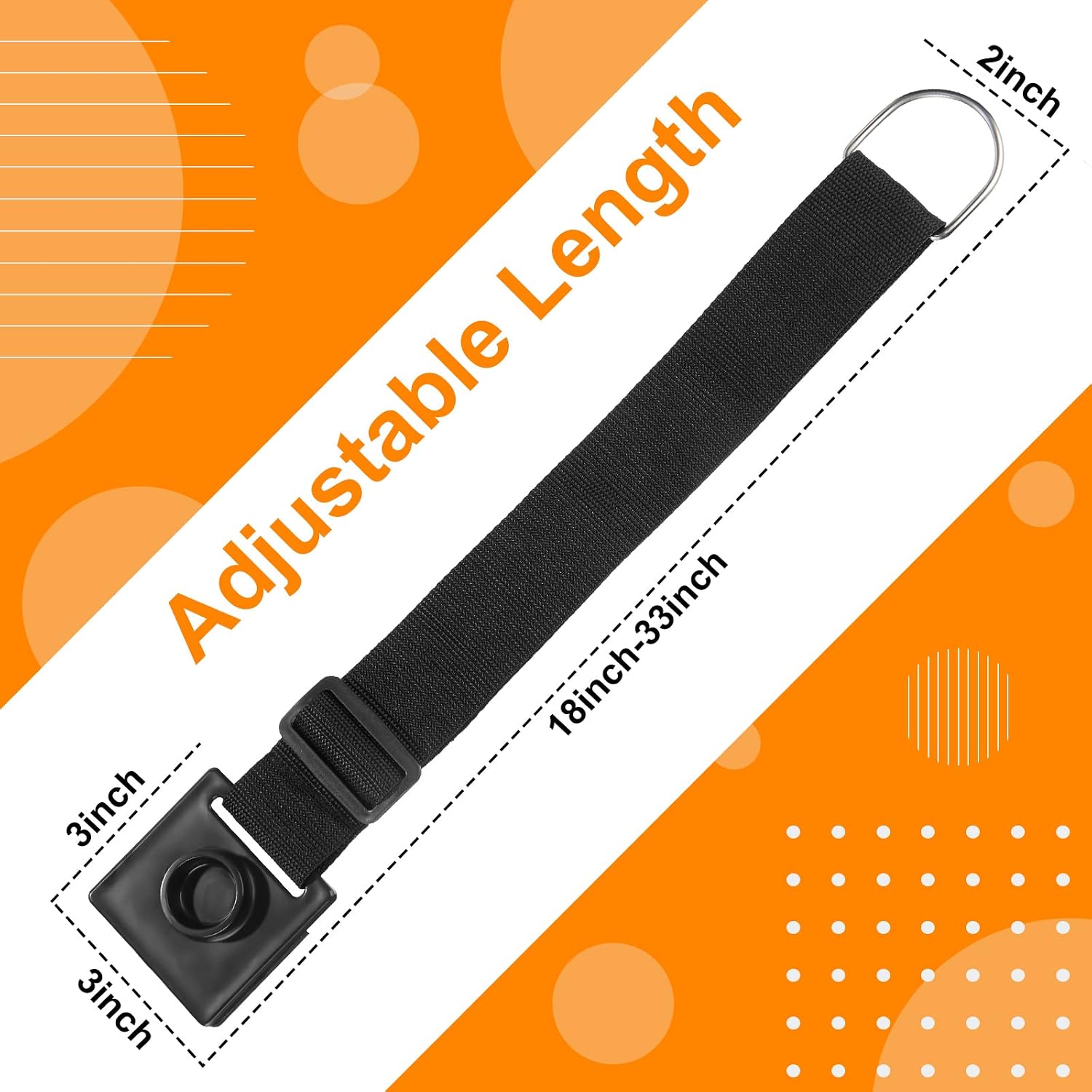 2 Pcs Cello Endpin Anchor Non Slip Stopper Cello Antiskid Device Adjustable Strap with 2 Pieces Rubber End Pin Protector Musical Instrument Accessories, Black (Rubber Stopper Included)