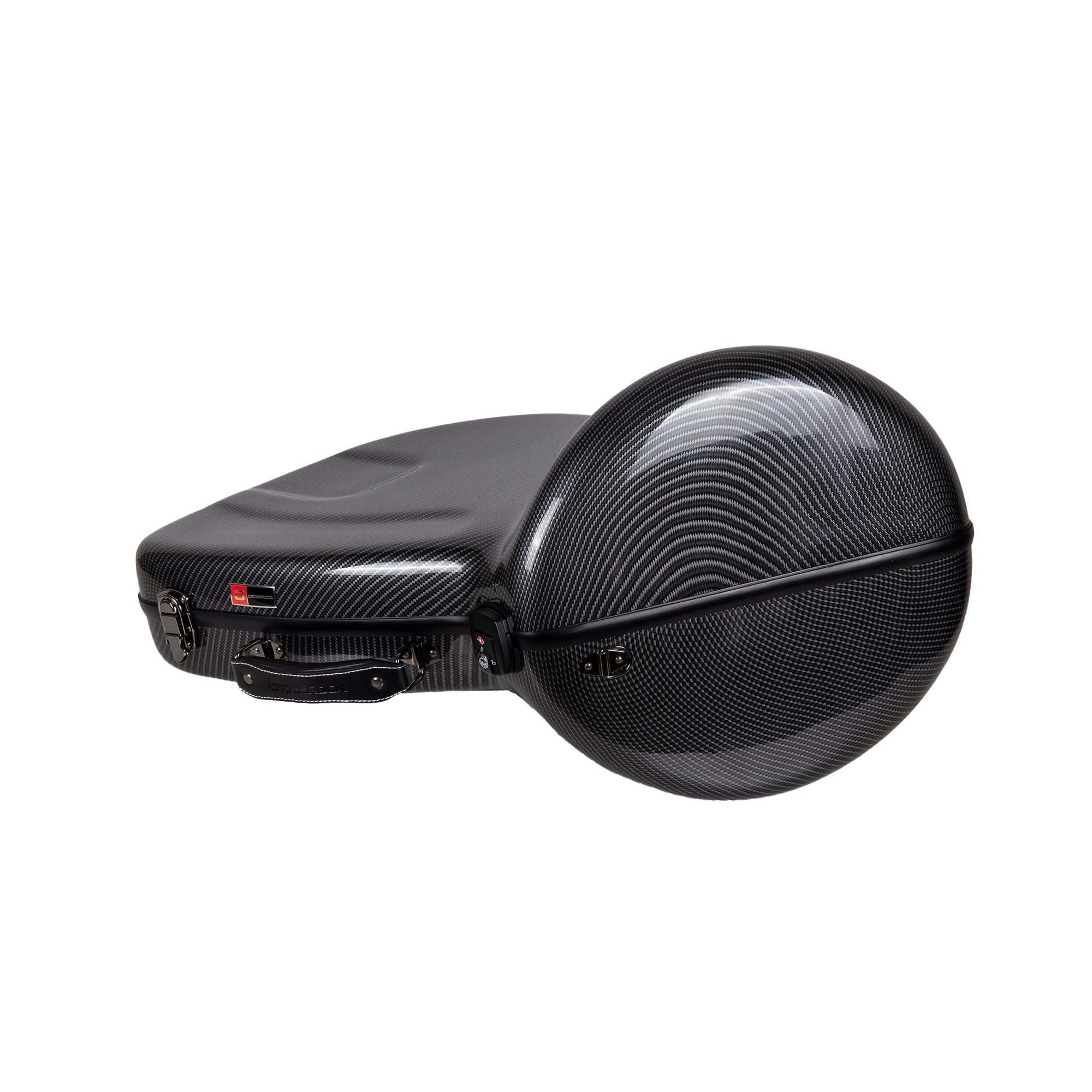 Crossrock Composite Carbon Fiber Hard-shell case for F-Trigger or Straight Trombone with TSA lock-Black(CRF3000TBBK)