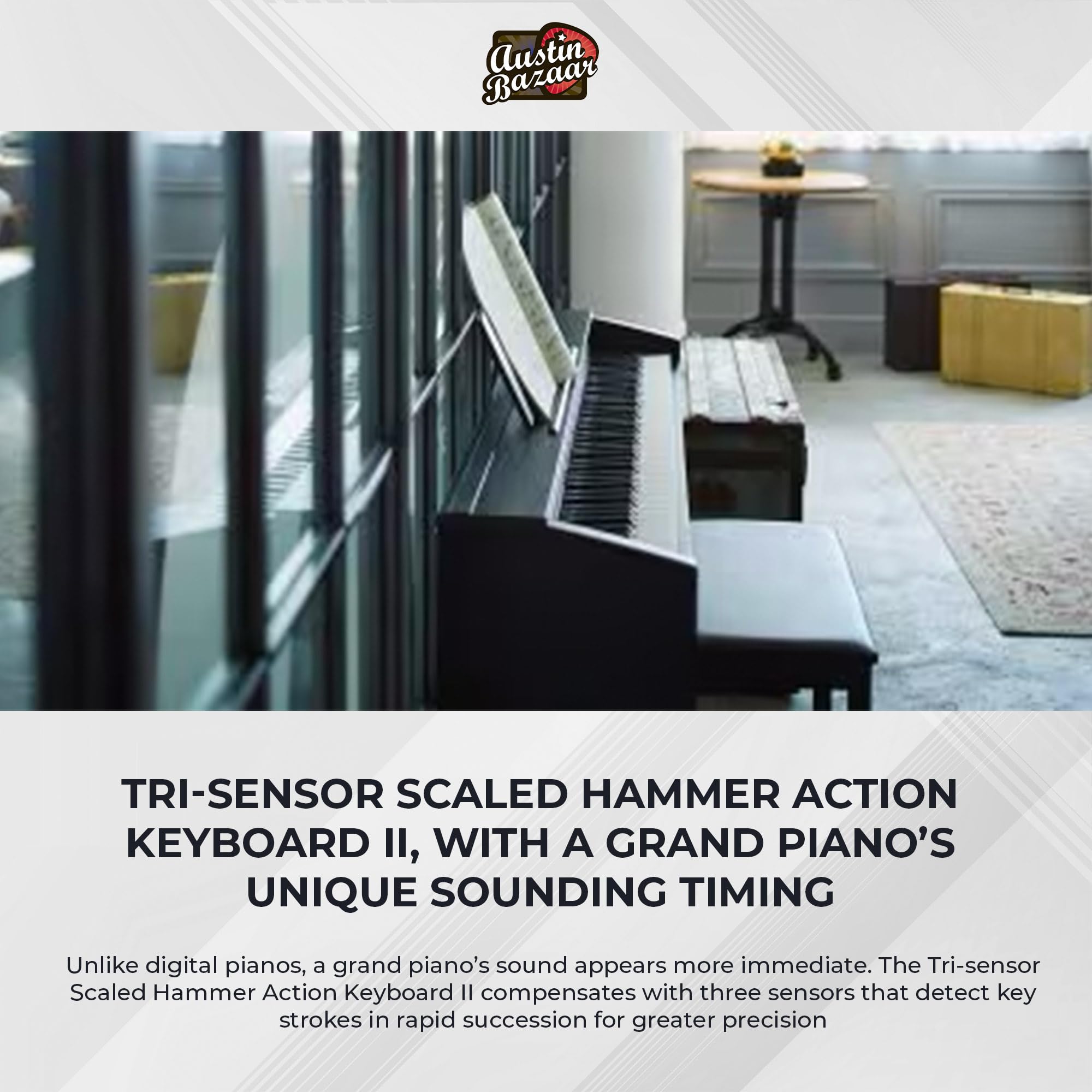 Casio PX-870 Privia Digital Piano - Black Bundle with Furniture Bench, Headphones, Instructional Book, Online Lessons, Instructional DVD, and Austin Bazaar Polishing Cloth