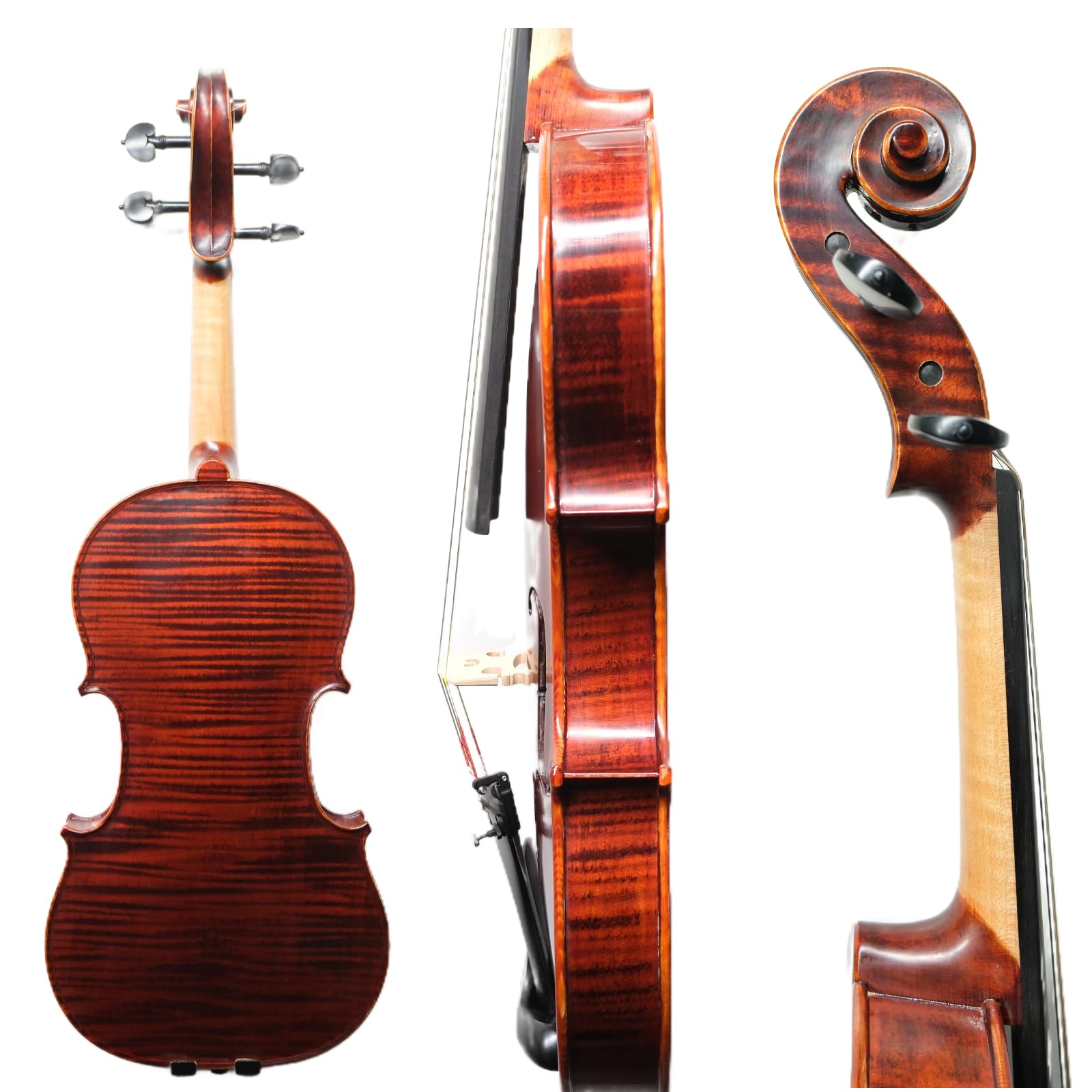 Master 4/4 Full-Size Violin | Hand-Varnished with 20+ Year Aged Italian Spruce & Bosnian Maple | Professional Orchestra Instrument for Professional soloists and session players (VIO1328)