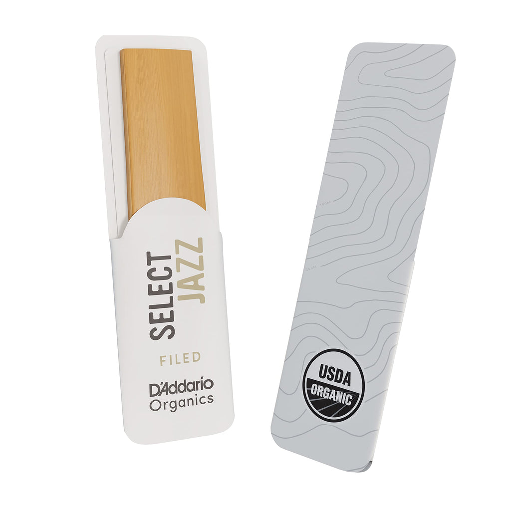 D'Addario Organic Select Jazz Filed Alto Saxophone Reeds - Sax Reeds - Individually Sealed - 3 Soft, 10 Pack
