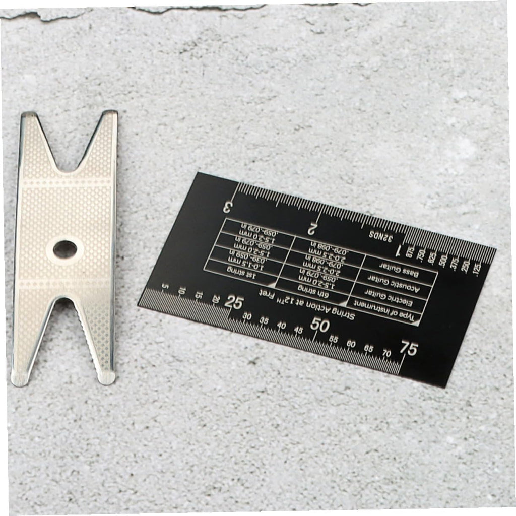 Hemoton Violin Accessories Tool String Action Ruler Guitar Setup Kit String Measuring Ruler Electric Guitar Action Easy to Use and Store