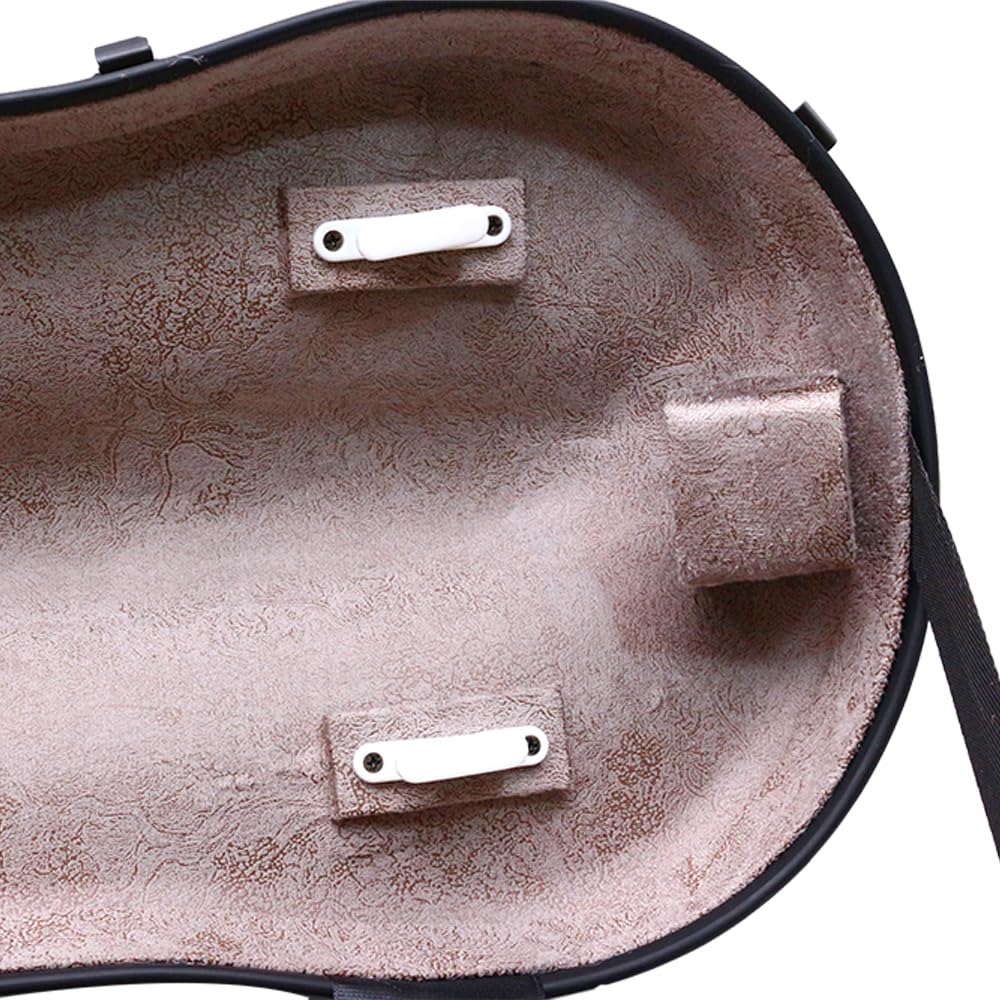 Vetimobato Dazzling Hard Shell Violin Case 4/4 Full Size Strong Light Flight Carbon Fiber Violin Box with Straps Travel Violin Case (Multicolored)