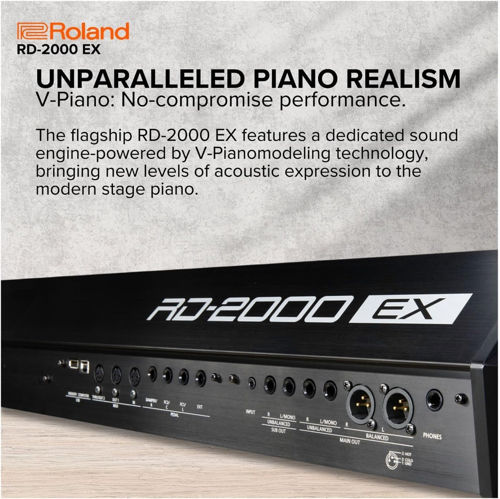 Roland RD-2000 EX 88-key Digital Piano Essentials Bundle