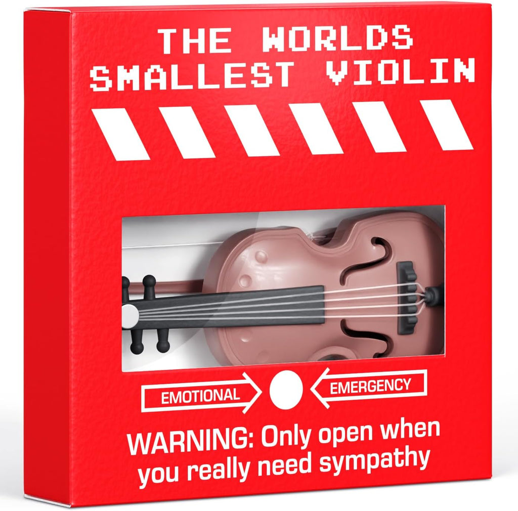Worlds Smallest Violin Joke White Elephant Gift for Him Christmas Yankee Swap for Her Secret Santa Gift Funny Birthday Gag Prank 30th 40th 50th Birthday Gifts