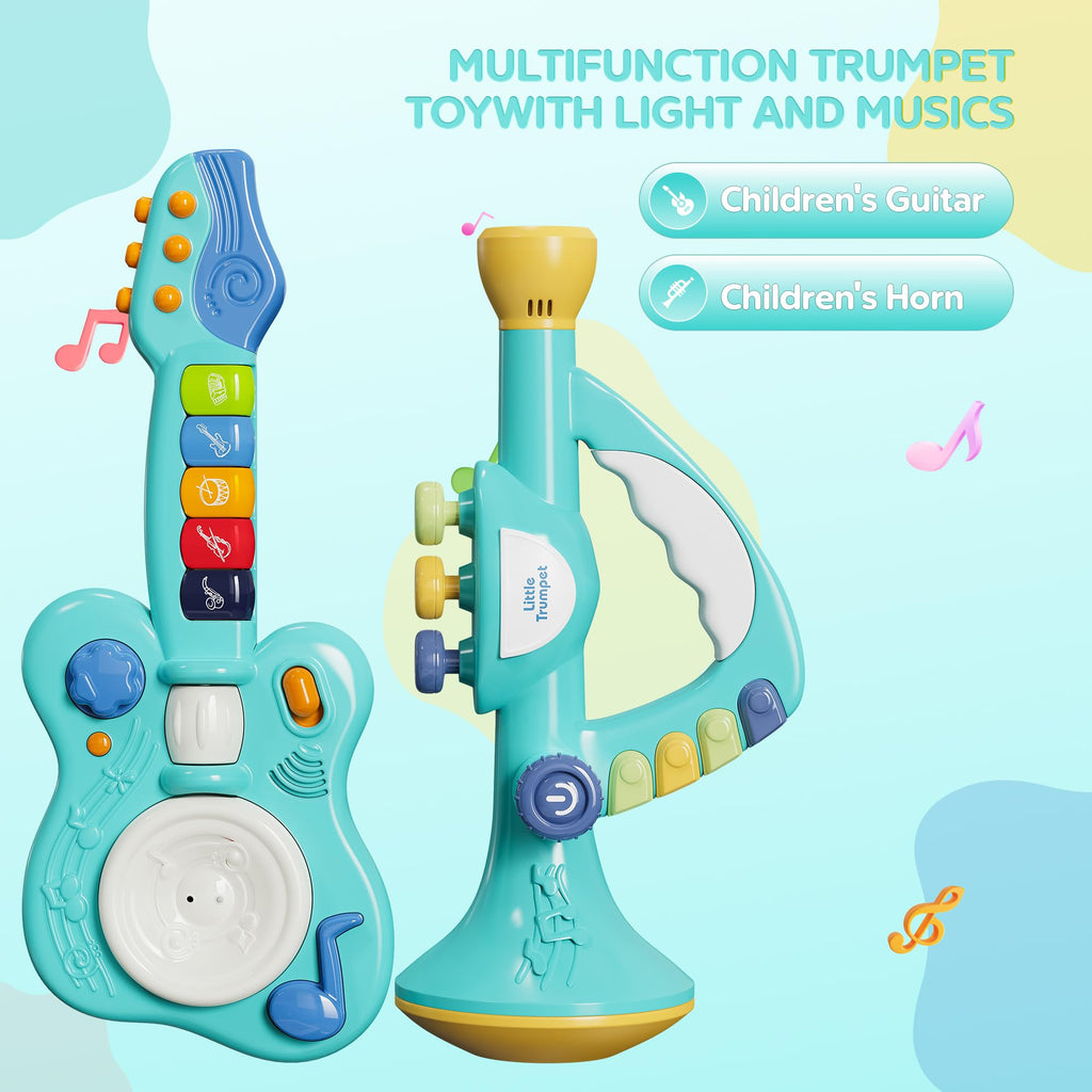 Generic Toddler Musical Trumpet Toy for Kids - 2026 Upgraded Musical Enlightenment Instrument Toy, Develops Musicality, for Boys Girls Ages 3 4 5 6 7 8, Pink