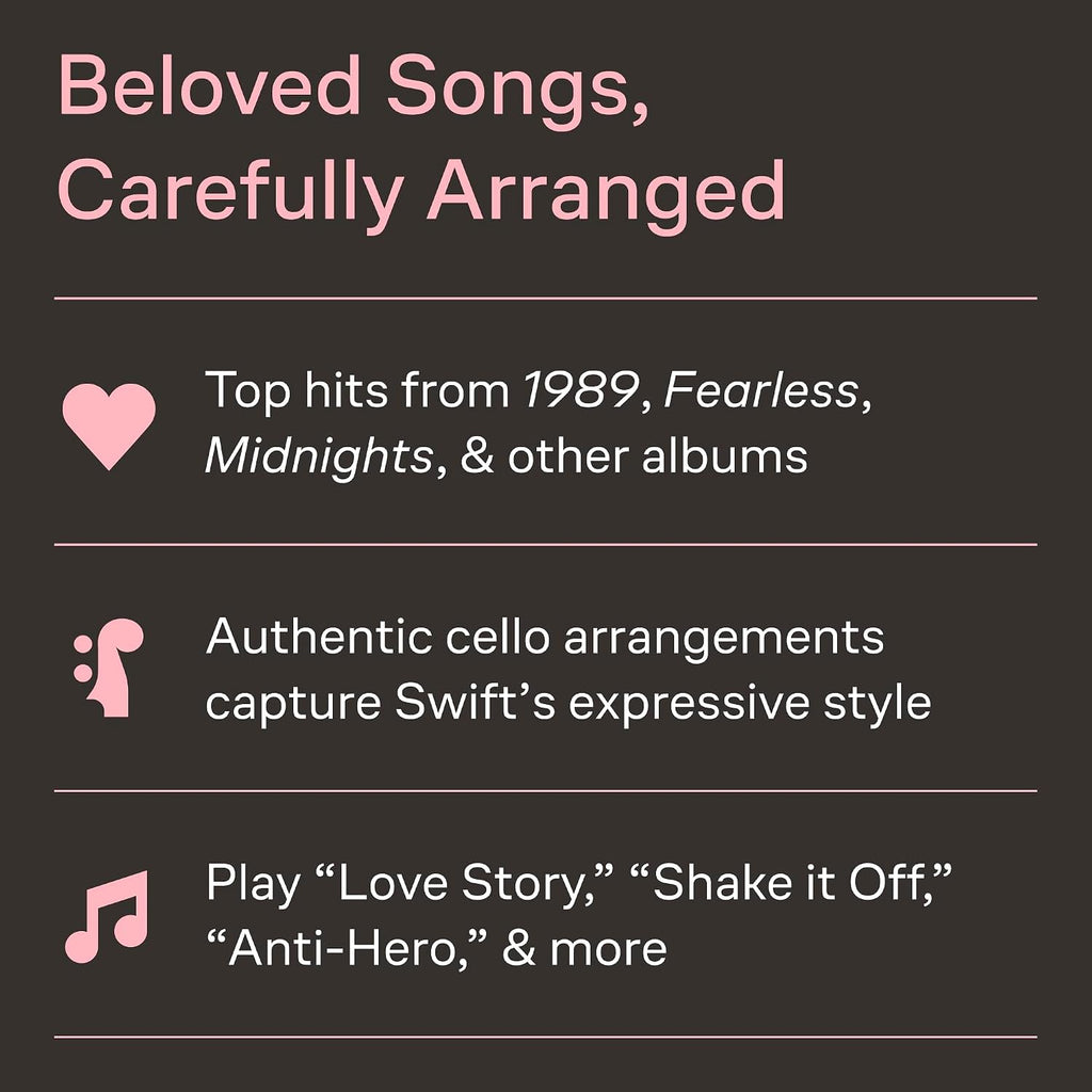 Taylor Swift for Cello | Sheet Music andInstrumental Songbook for Students | 33 Popular Hits Arranged for Cello | Pop and Country Practice Collection for Learning Performance and Recital Use