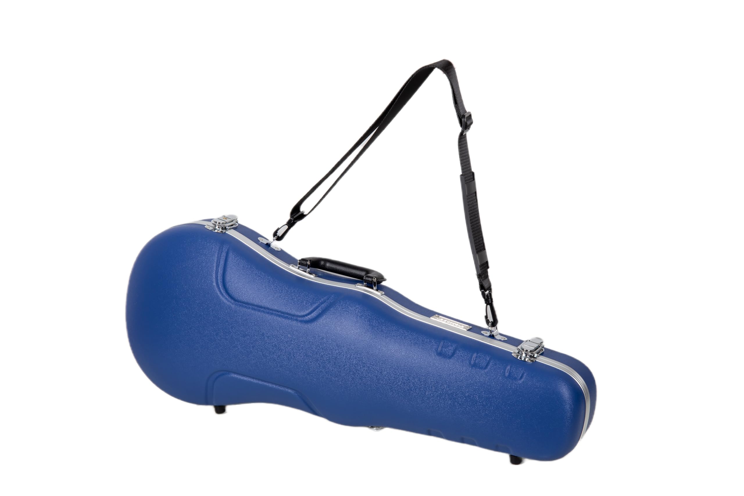 Crossrock Shaped Violin Case for 4/4 Full-Size Violin | Interior Accessory Compartment, 2 Bow Holders, Security Lock, Detachable Shoulder Straps - Black (CRA880VFBK)