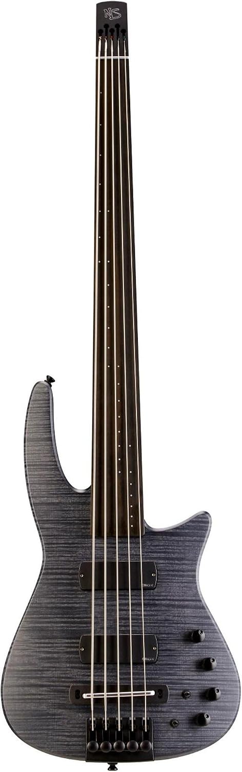 NS Designs NS CR5-BG-CHS-FL Bass Guitar, Charcoal Satin, Fretless