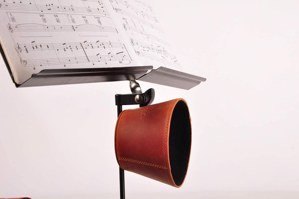 Trombone magnetic mute, lightweight leather mute for jazz and classical trombone players by MG Leather Work (Black)
