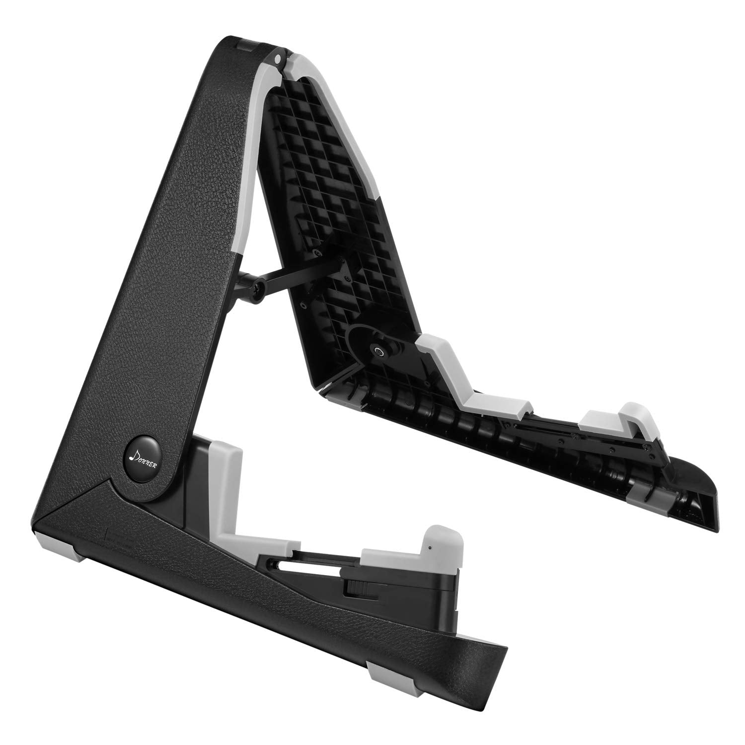 Donner Wood Guitar Stand, Acoustic Electric Wooden Guitar Floor Stand, A Frame Folding Guitar Holder Adjustable for Bass, Cello, Mandolin, Banjo, Ukulele