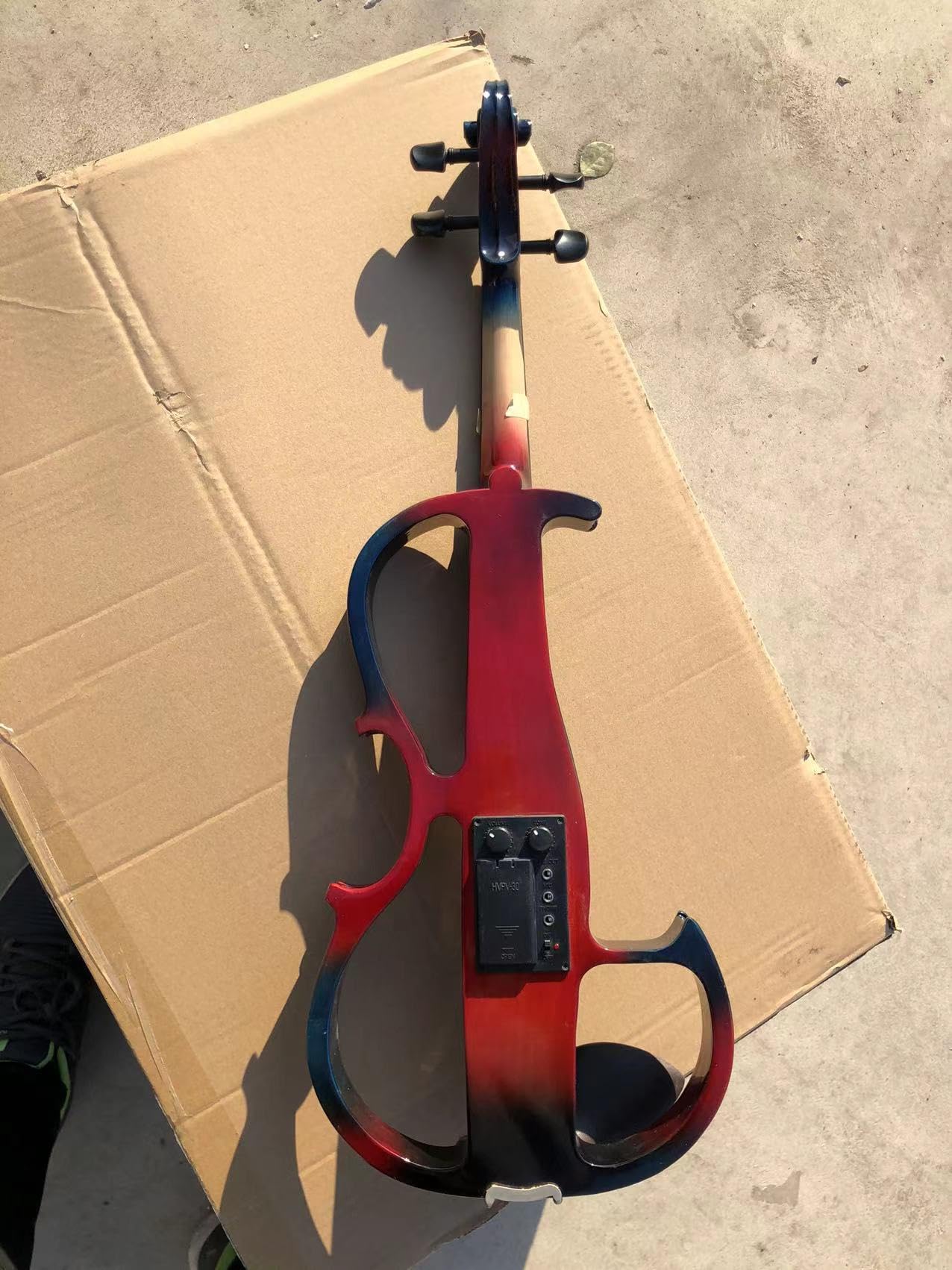 Vetimobato Electric Violin 4/4 Full Size Solid Wood Silent Violin Set for Adults Beginner Practice Electric Fiddle with Ebony Fittings Hard Case & Bow(4 String White)
