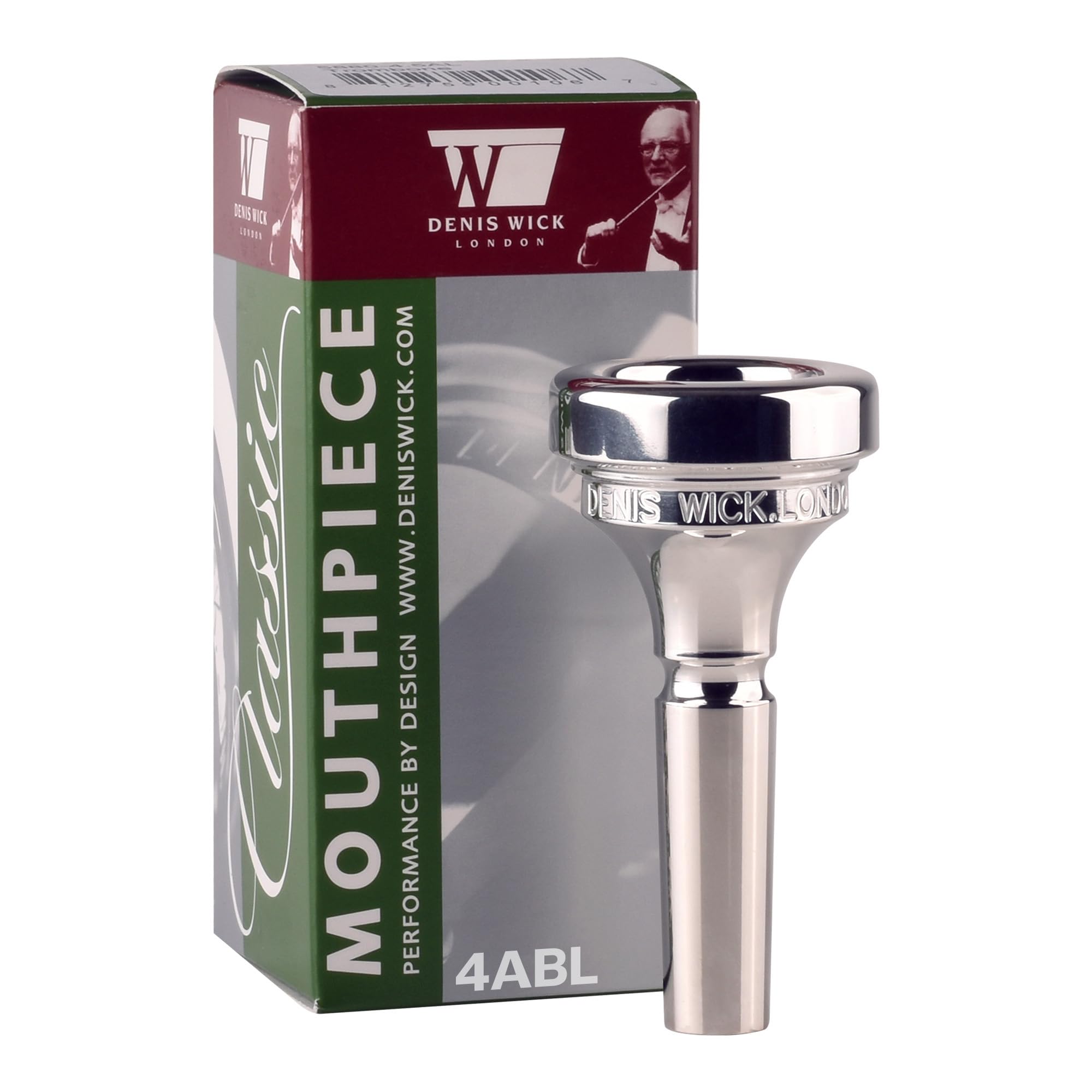 Denis Wick Classic Trombone Mouthpiece Silver Plated, 5880-4AL - Barrel Backbore for Balanced Tone & Smooth Response - Large Shank Fitting Trombone Accessory for Easy Articulation - 26 x 6.72 x 7.38mm