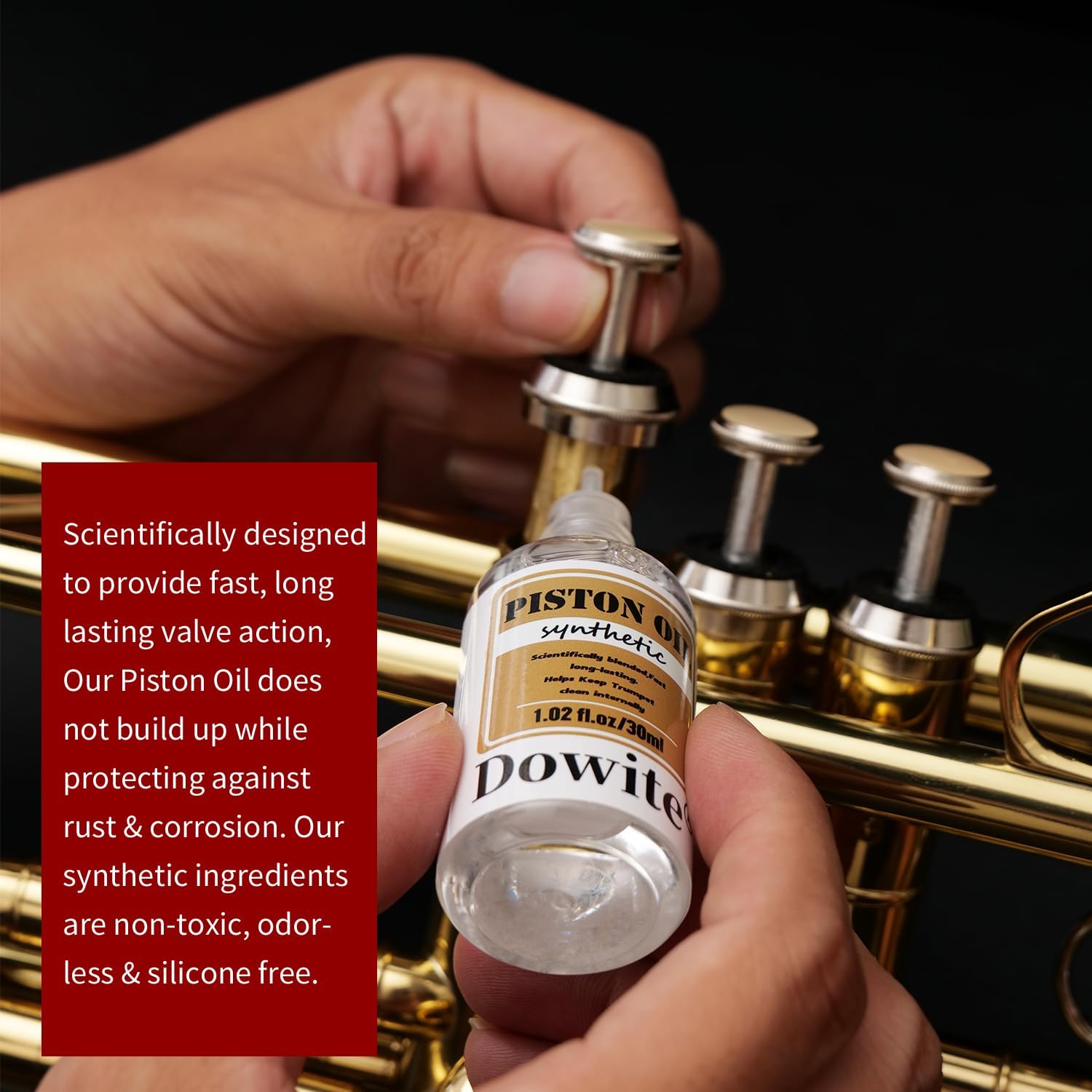Premium Trumpet Valve Oil & Tuning Slide Grease Combo – 30ml Synthetic Lubricant Set for Brass Instruments, Smooth Fast Valve Action & Easy Maintenance