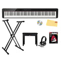 Casio Privia PX-S5000 Digital Piano - Black Bundle with CS-68 Furniture Stand, Bench, Headphones, Instructional Book, Online Lessons, Instructional DVD, and Austin Bazaar Polishing Cloth