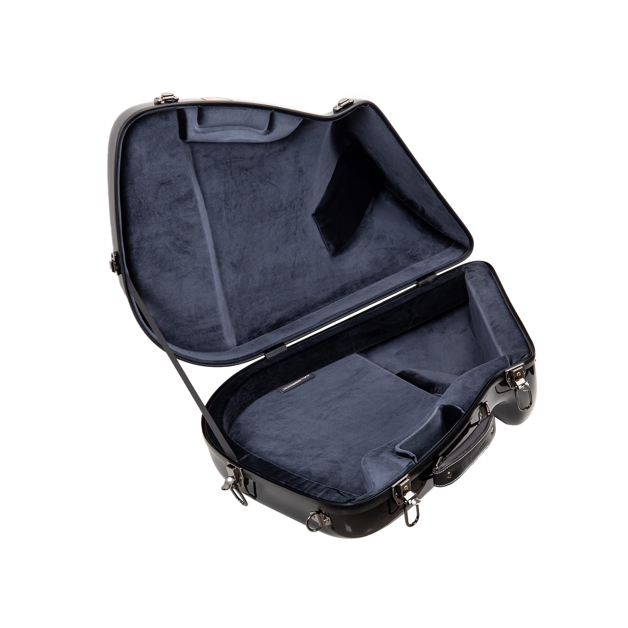 Crossrock Fiberglass Case fits for Trumpet with removable shoulder straps-Black(CRF1020TRBK)