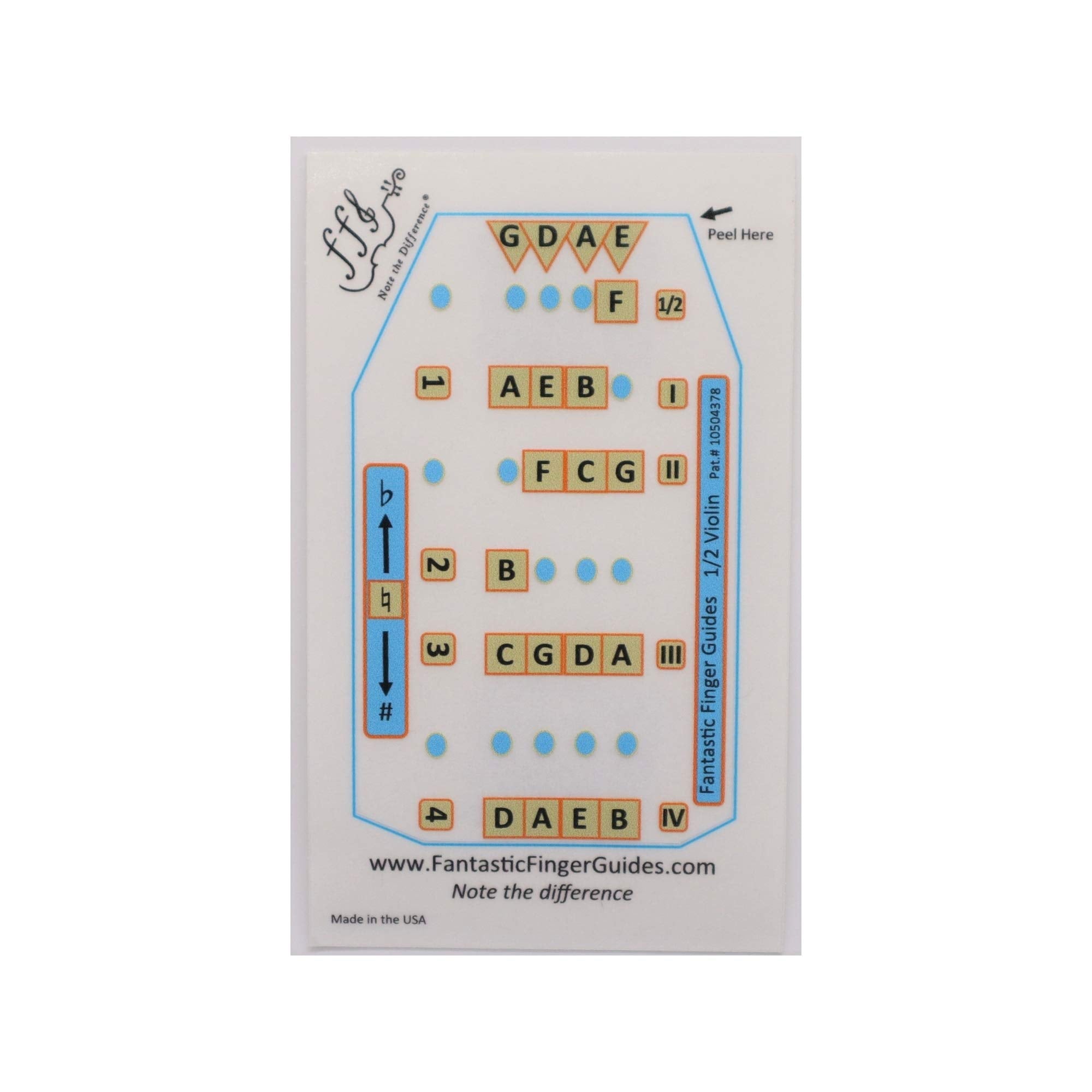 Fantastic Finger Guide for Violins Adult Beginner | Stringed Musical Instruments | Fingerboard and Fretboard Stickers for Learning All Notes | Play or Fiddle, 4/4-Size