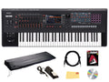 Roland Fantom 8 EX 88-Key Workstation Keyboard Synthesizer Bundle with Adjustable Stand, Sustain Pedal, Online Piano Lessons, Instructional DVD, and Austin Bazaar Polishing Cloth