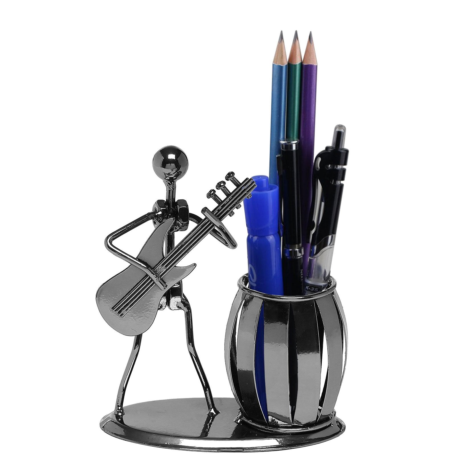 Metal Pencil Holder, Office Supply Pen Organizer Desktop Decoration Stand Container (Cello)