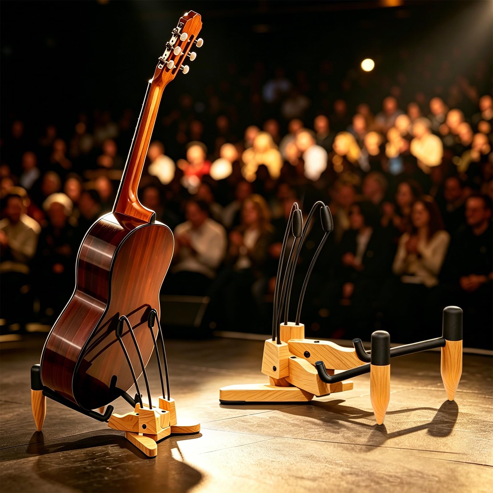MUSO Guitar Stand , Guitar Stand Floor for Acoustic Guitar, Electric Guitar, Bass Guitar, Cello Compact and Portable Storage, Travel Stand, Home, Studio, or Concert Use