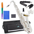 EASTROCK Nickel Tenor Saxophone B Flat Tenor Sax Professional Tenor Saxophone for Beginners Students and Musicians with Carrying Case,Mouthpiece,Reeds,Cushion Pads,Cleaning Kit,Neck Strap