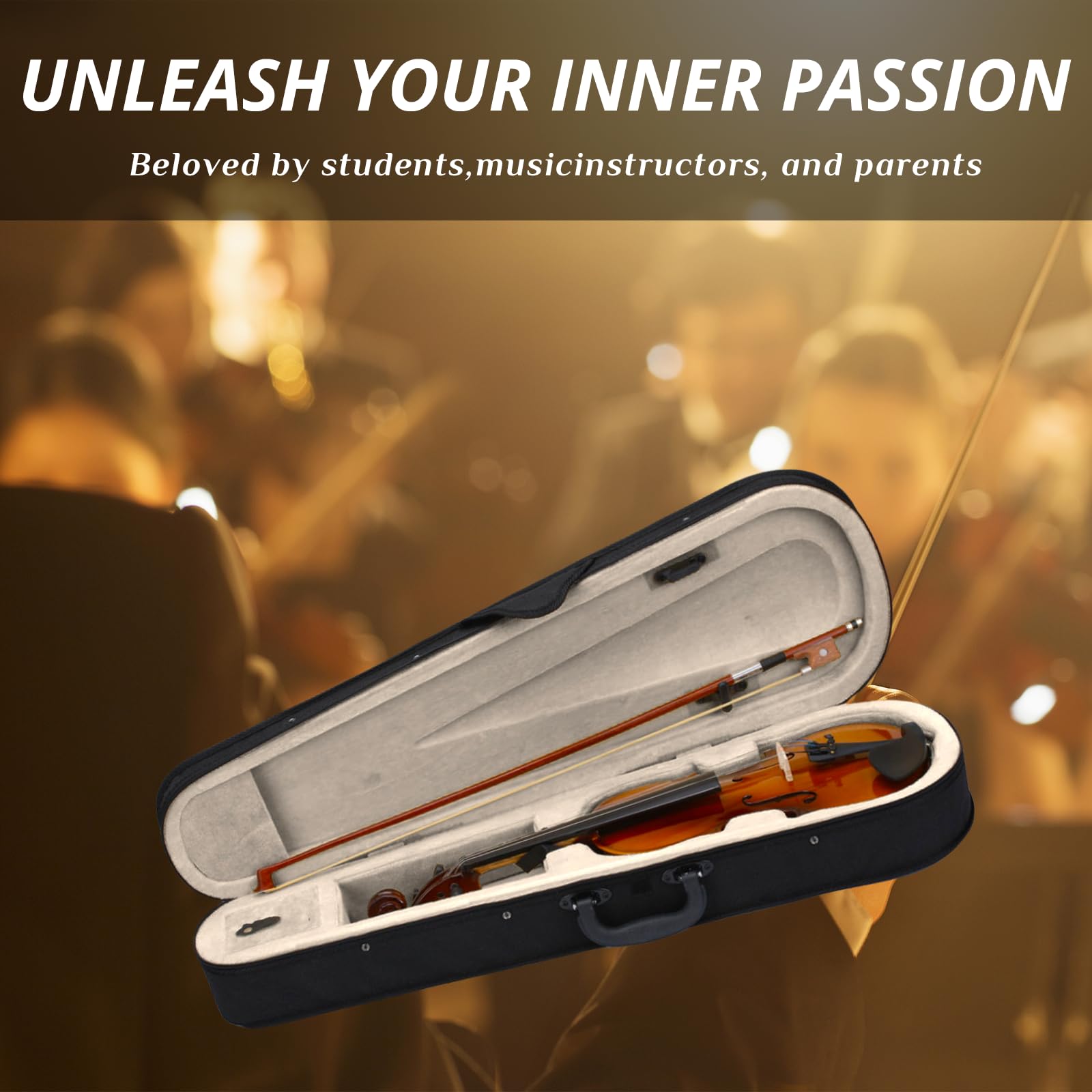 Ktaxon 1/4 Violin for Beginners, Fiddle for Students and Enthusiasts, Acoustic Violin Kit with Case, Bow, Rosin & Manual