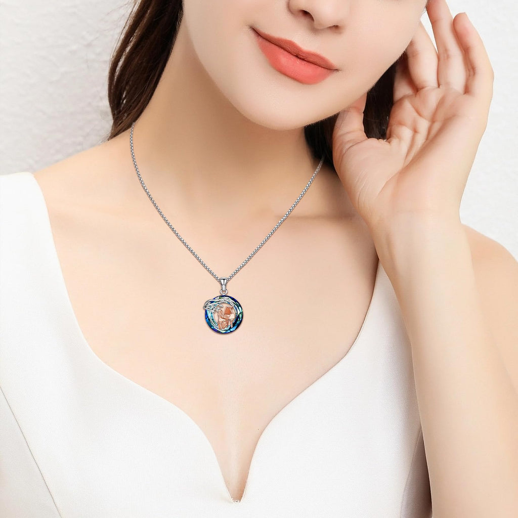 Sport/Music Necklace for Women 925 Sterling Silver Crystal Pendant Tree of Life Jewelry Gifts for Sport Players