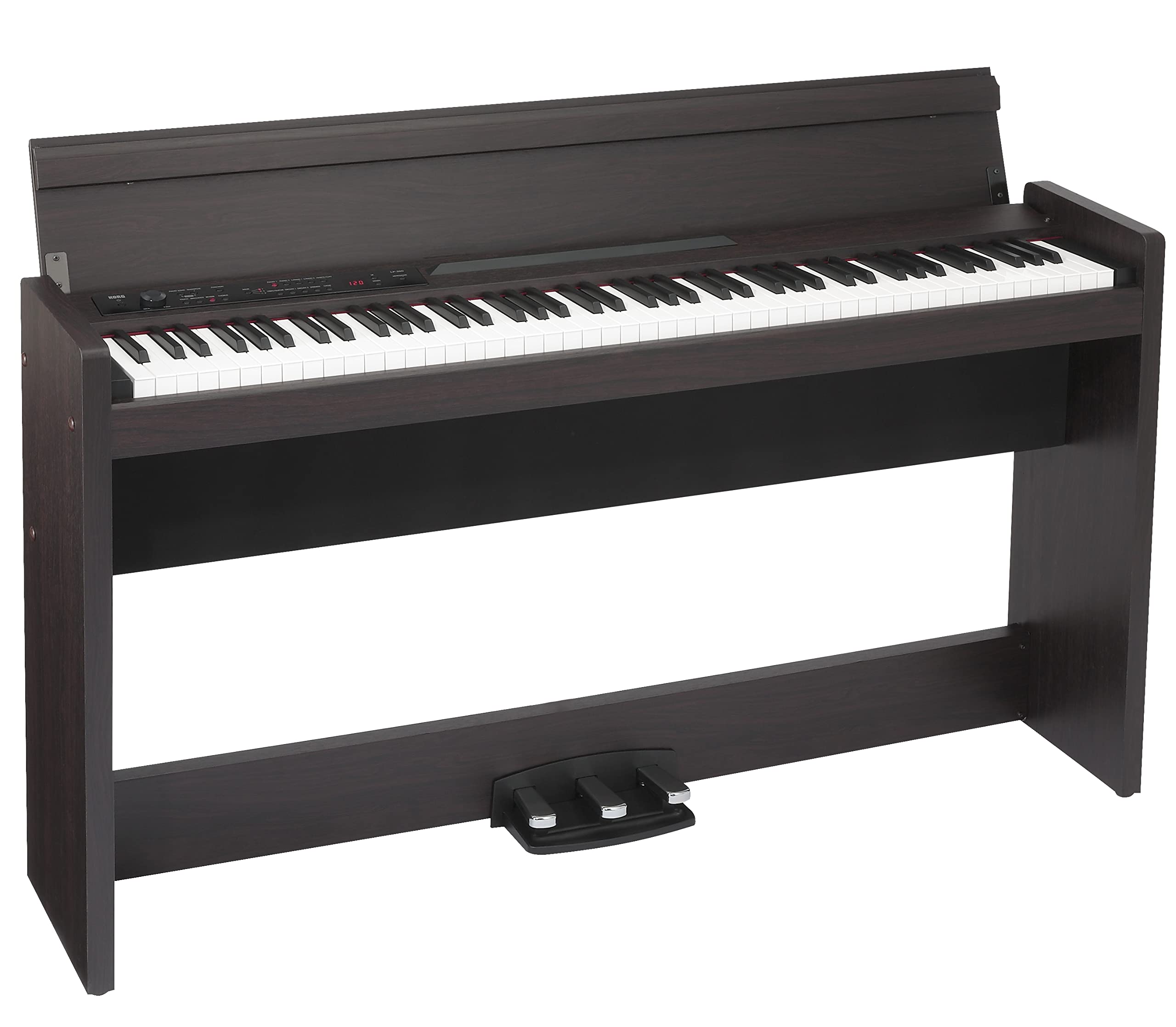 Korg, LP-380U Digital Home Piano with 88-Key Fully Weighted Keyboard, Built-in Speakers, Furniture Stand, and 3-Pedal Unit (LP-380-BK-U)