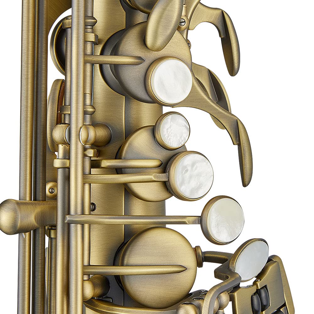 Antigua Winds PowerBell Professional Eb Alto Saxophone (Yellow brass/classic nickel plated/enlarged bell/new neck design/ergonomic design/hand engraving/ABS case)/WRAS4248CN