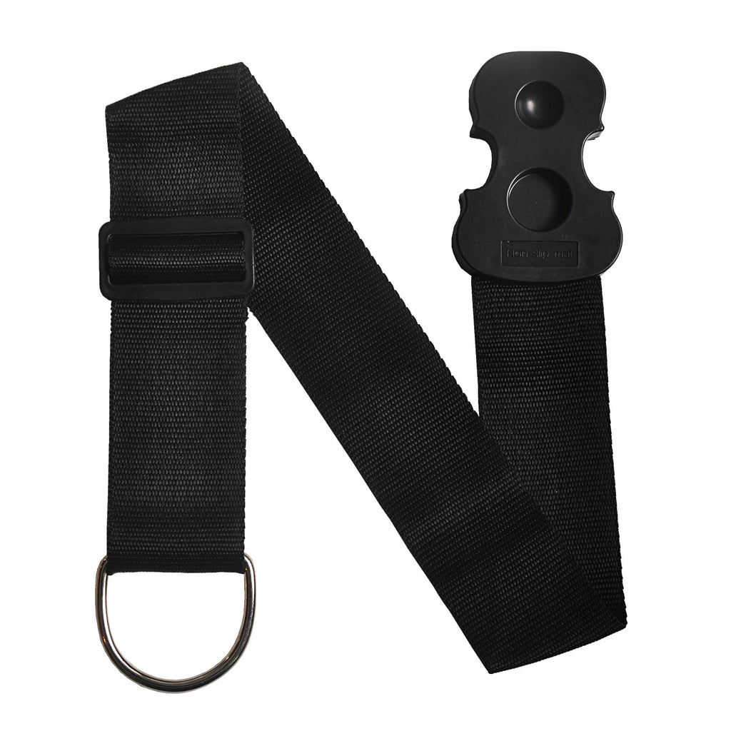 Cello Endpin Stopper Strap Anchor Rest Non-Slip with 2 Holes Adjustable Chair Strap Thick Sponge Padding for Cello Playing or Practice (Black)