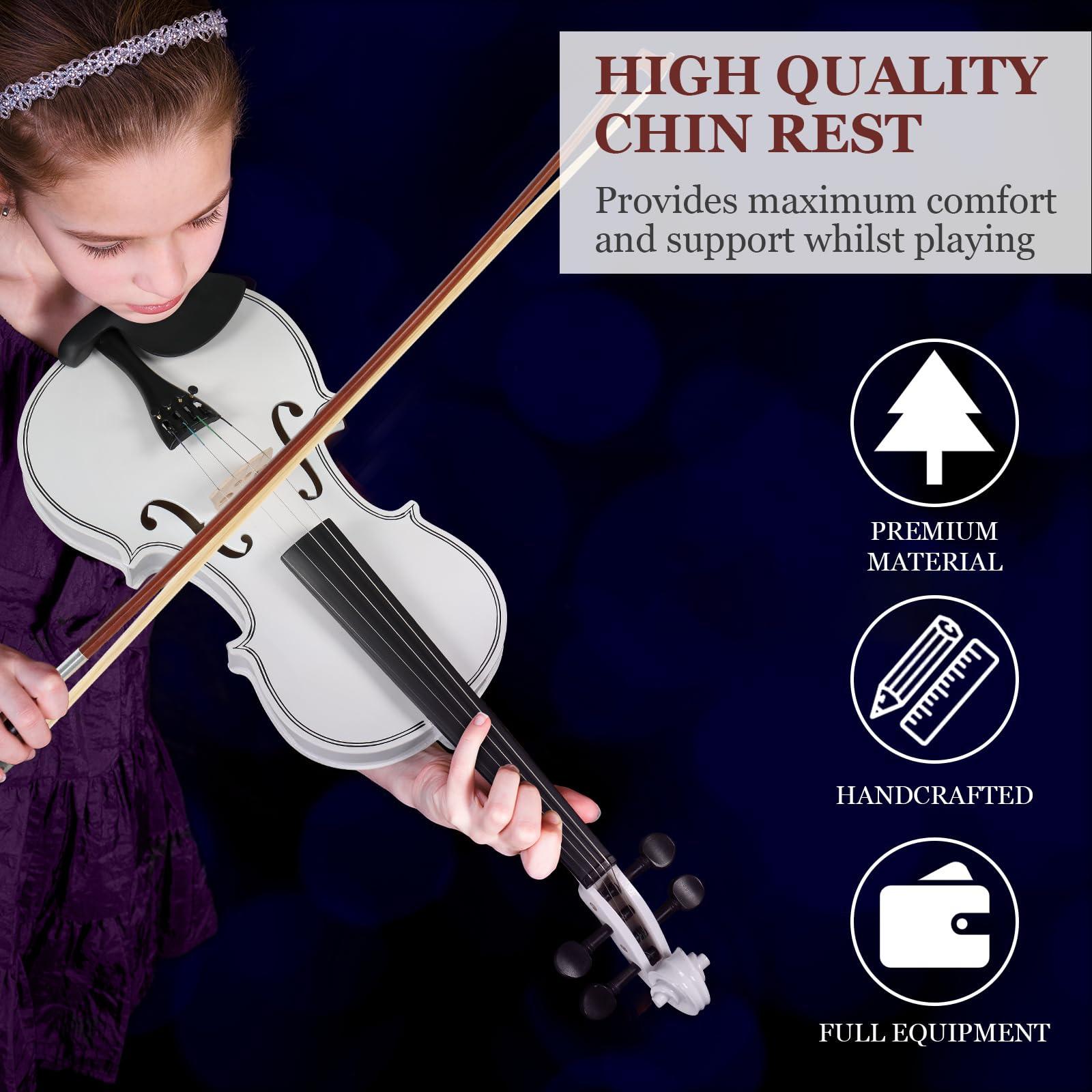 Ktaxon Violin for Beginners Students, Acoustic Violins 4/4, Full Size Fiddle Kit with Case, Bow, Rosin, Adult Teens Learners Age 11+ (Natural)