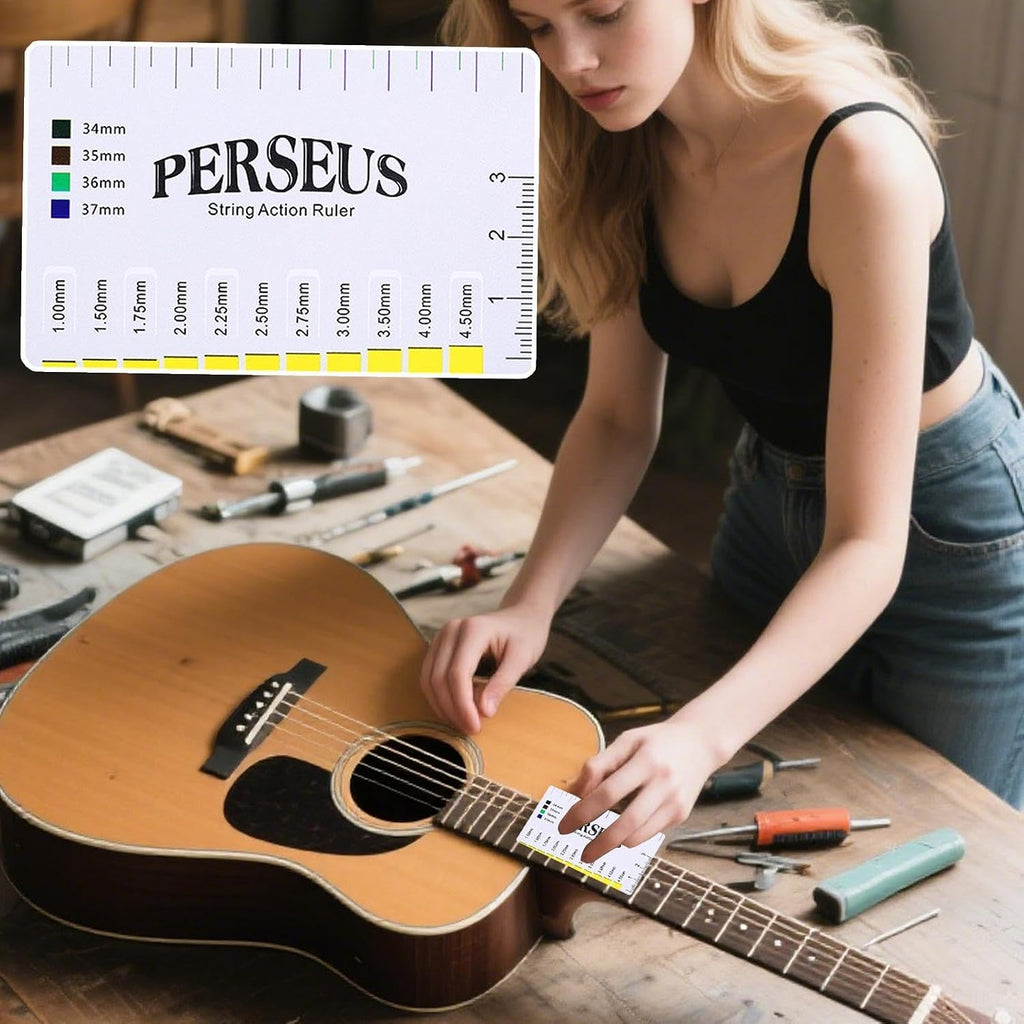 String Action Gauge Precise Professional Multifunctional Lightweight Ruler | String Height Measurement Tool for Setup Maintenance Repair Stringing