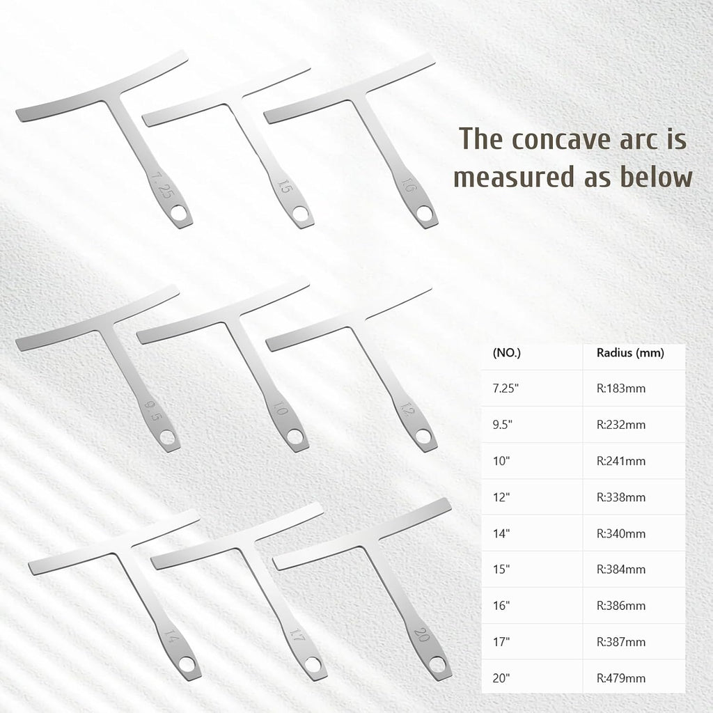10 Pcs High Contrast Luthier Set up Tools Guitar Luthier Tools 9 Pcs Understring Guitar Radius Gauge and 1 String Action Height Gauge Ruler Measuring Tool Kit for Guitars Bass Setup Accessory