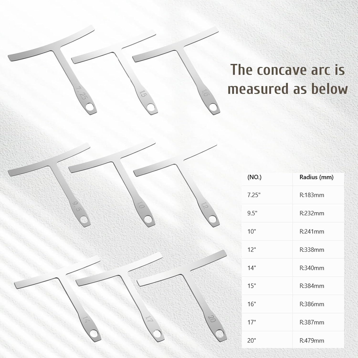 10 Pcs High Contrast Luthier Set up Tools Guitar Luthier Tools 9 Pcs Understring Guitar Radius Gauge and 1 String Action Height Gauge Ruler Measuring Tool Kit for Guitars Bass Setup Accessory