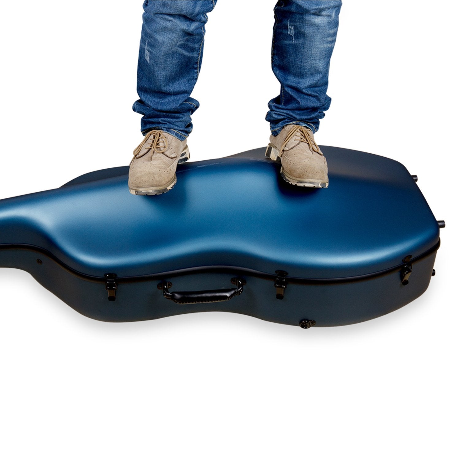 Crossrock Professional 4/4 Carbon Fiber Cello Case | 6lb Ultra-Light TSA Hardshell | Adjustable Magic Pads & Anti-Scratch Cover | Gloss Crimson Finish