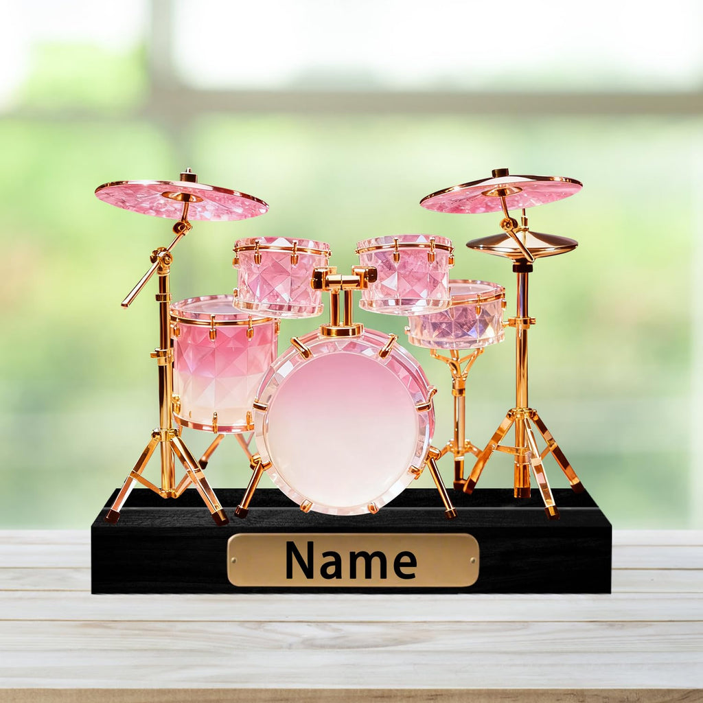Personalized Name Violin Crystal Desktop Ornaments for Club Bedroom Office Custom Music Theme Stained Glass Acrylic Tabletop Plaque 2D Flat Electric Cello Figurine Sculpture for Violinist Cellist
