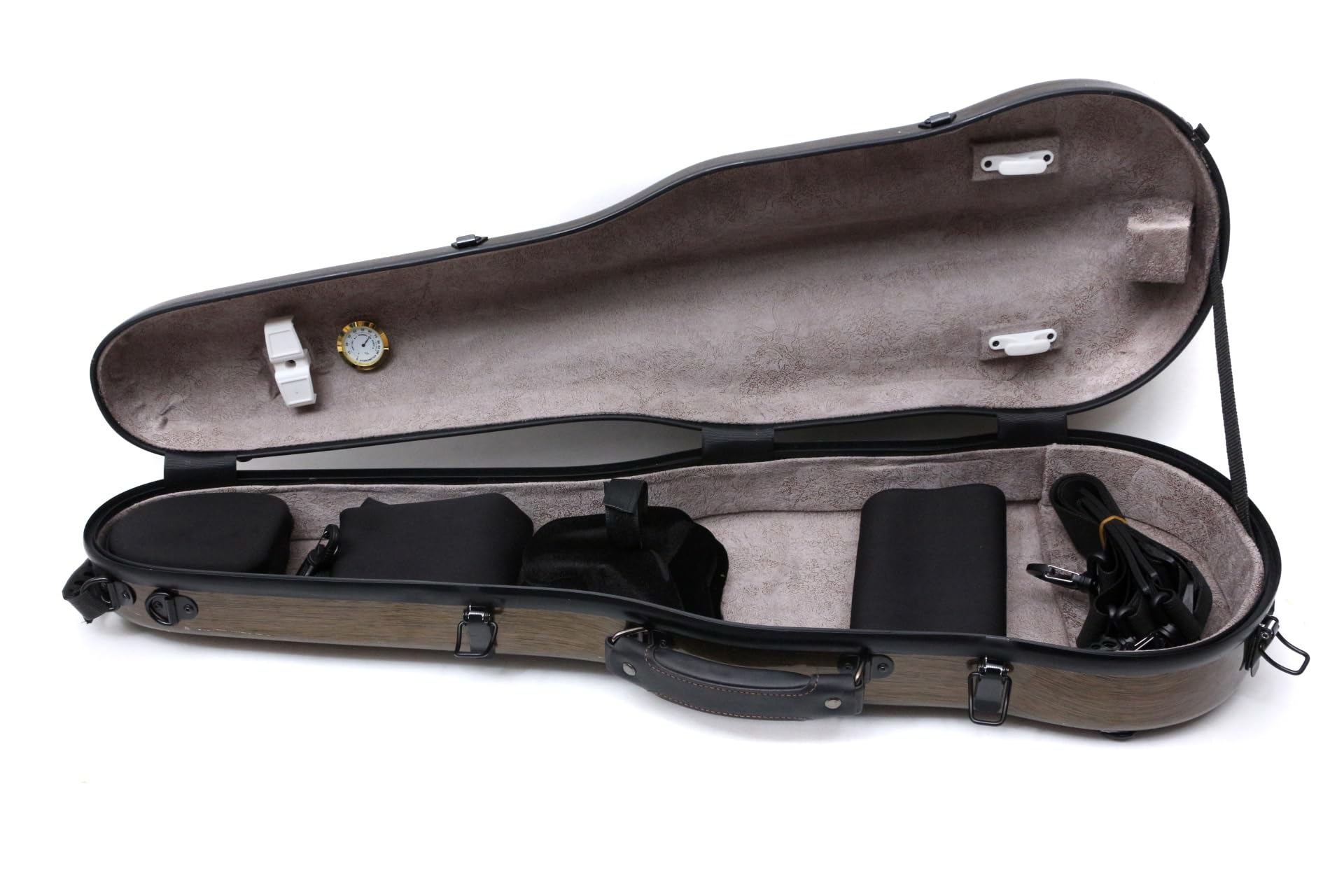 Vetimobato Dazzling Hard Shell Violin Case 4/4 Full Size Strong Light Flight Carbon Fiber Violin Box with Straps Travel Violin Case (Multicolored)