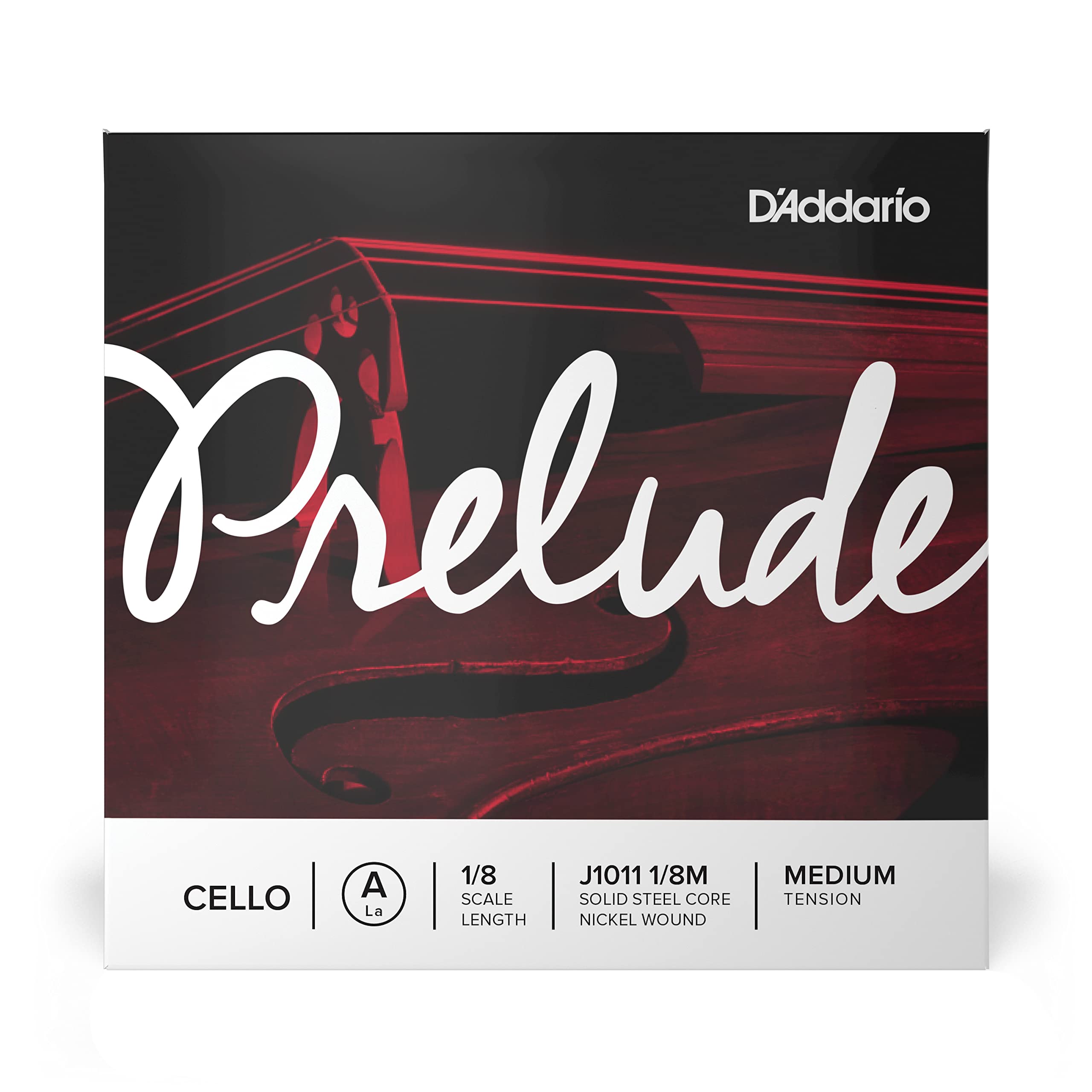 D'Addario Prelude Cello Single A String, 4/4 Scale, Medium Tension
