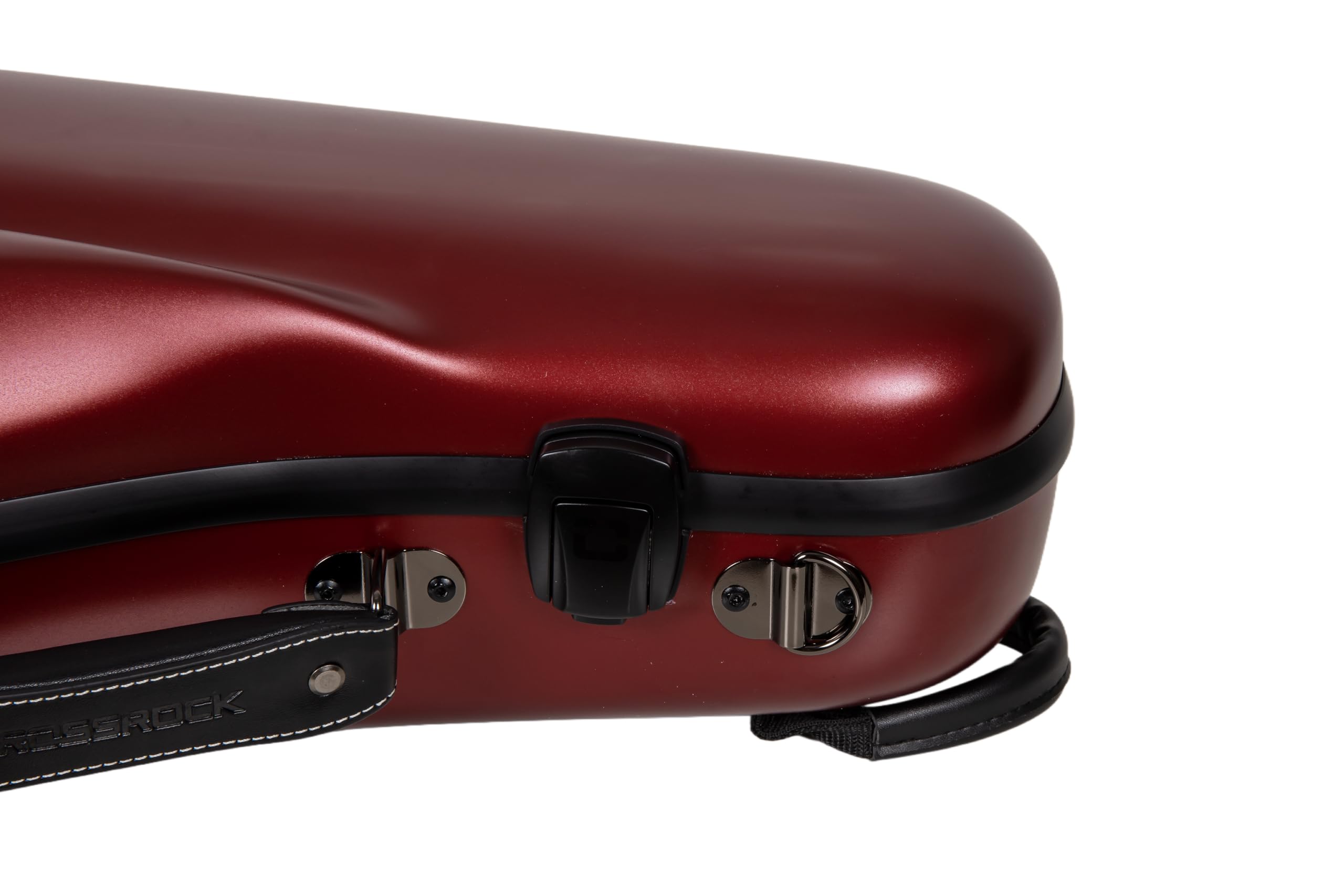 Crossrock Low A Baritone Saxophone Case with Wheels | Polycarbonate Hard Shell, TSA Lock, Anti-Scratch Finish, Neck & Mouthpiece Storage–Black (CRF4050BSBK)